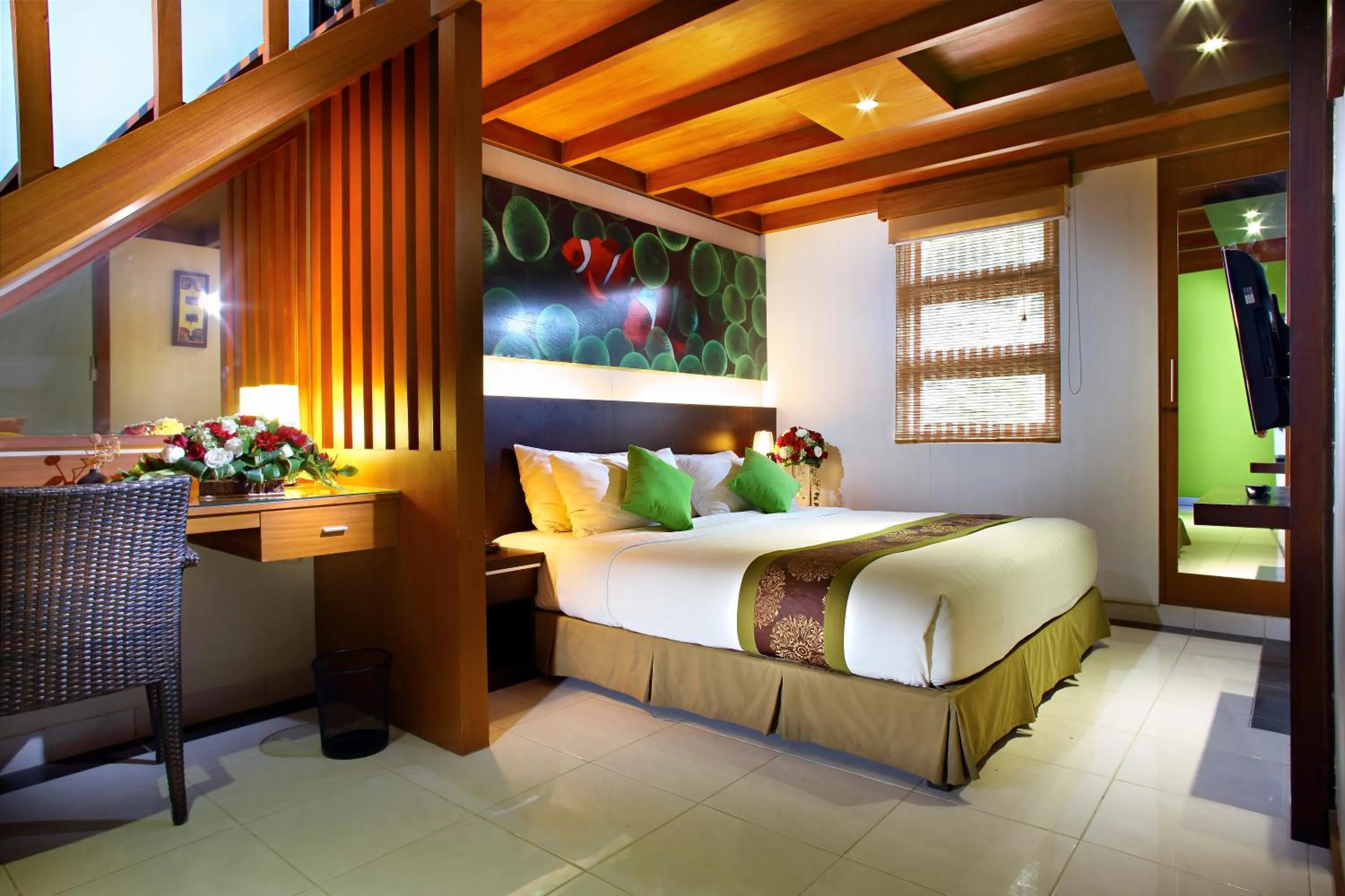 Photo of the whole room, Bed in The Banyumas Villa