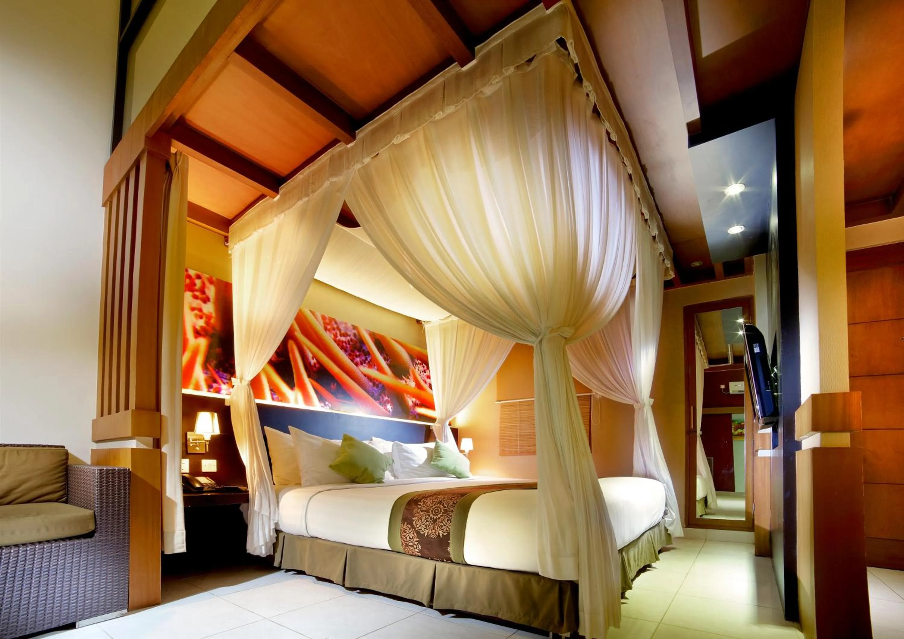 Photo of the whole room, Bed in The Banyumas Villa