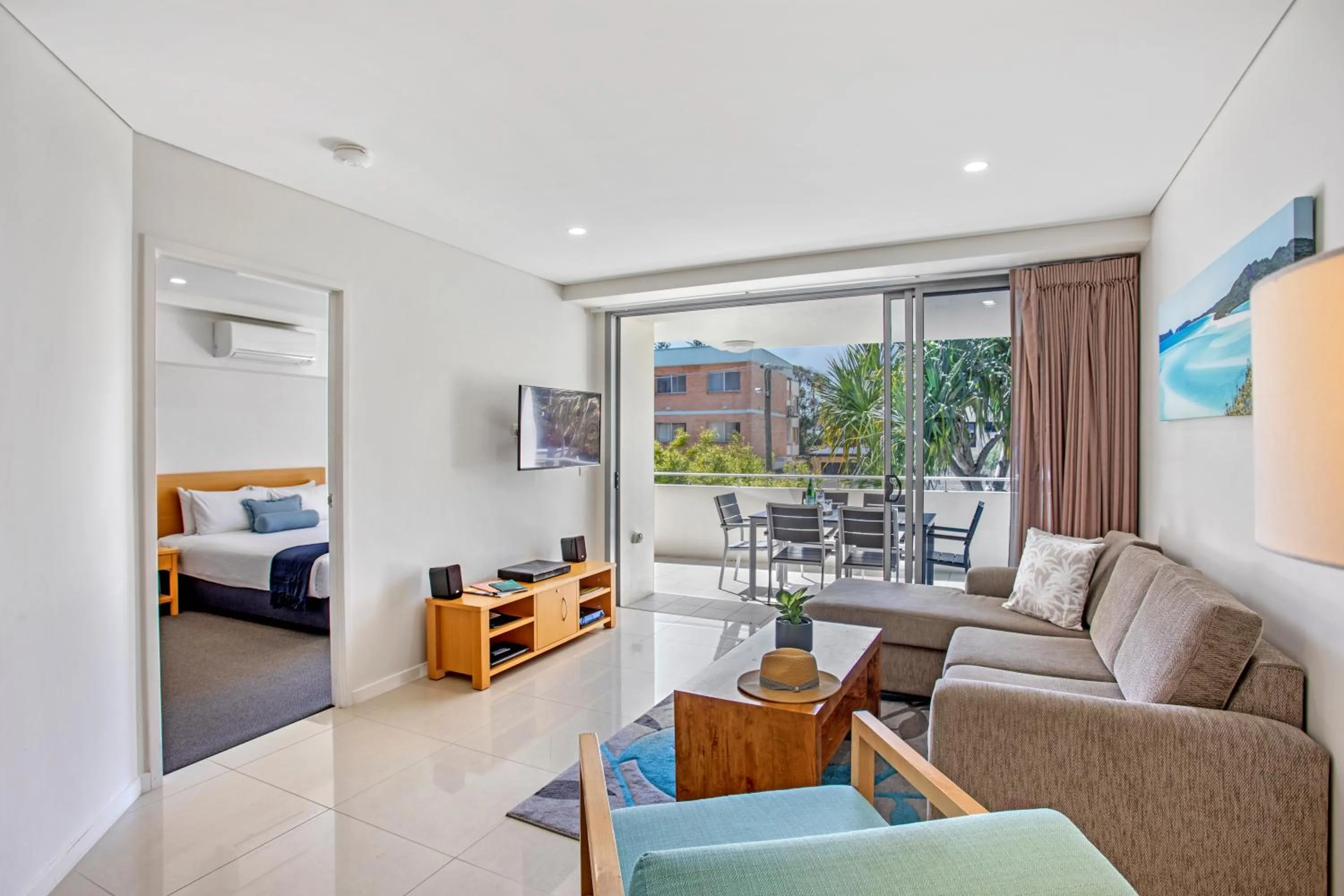 Living room, Bed in Coco Mooloolaba