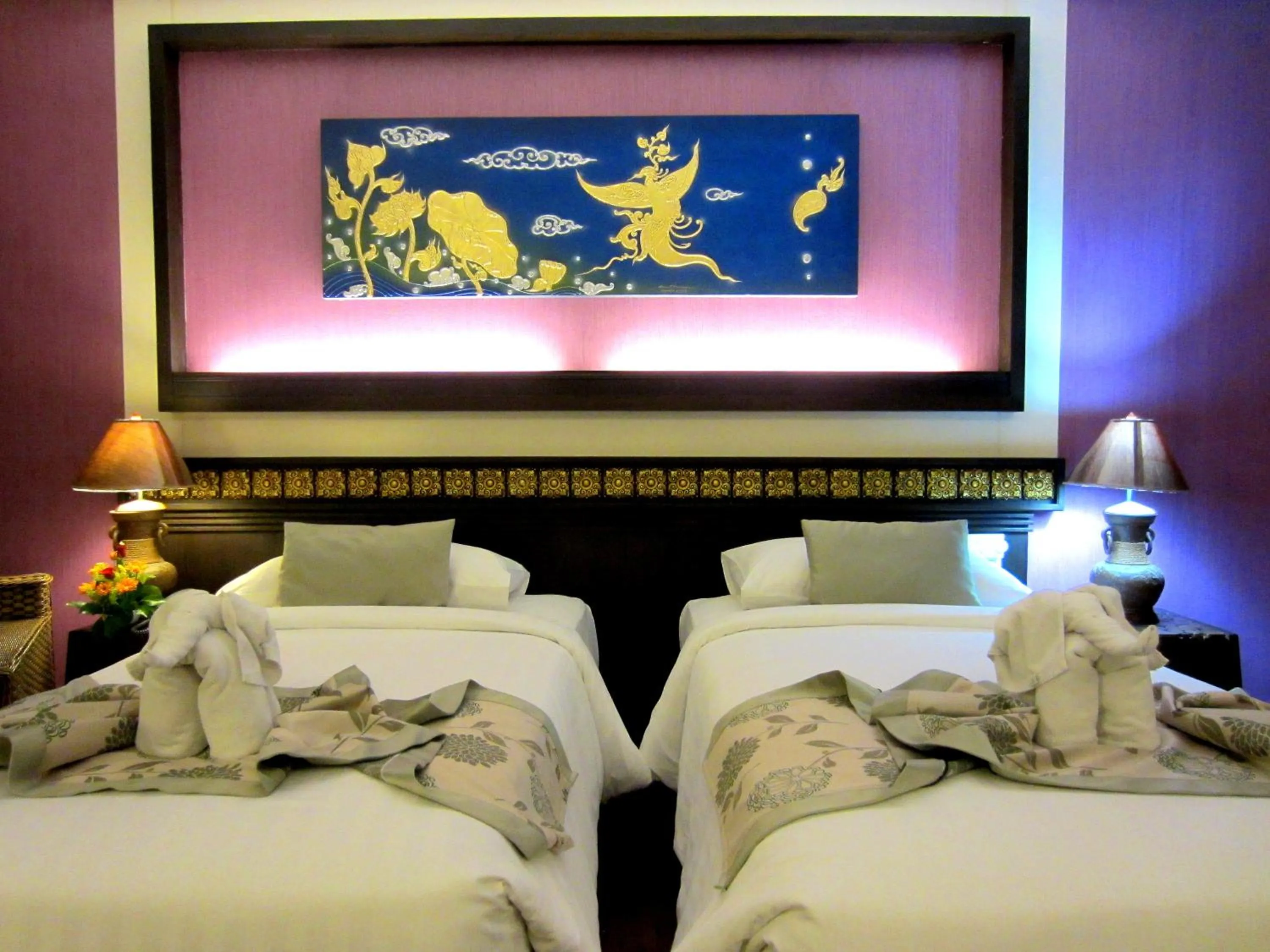 Bed in Mountain Creek Wellness Resort Chiangmai