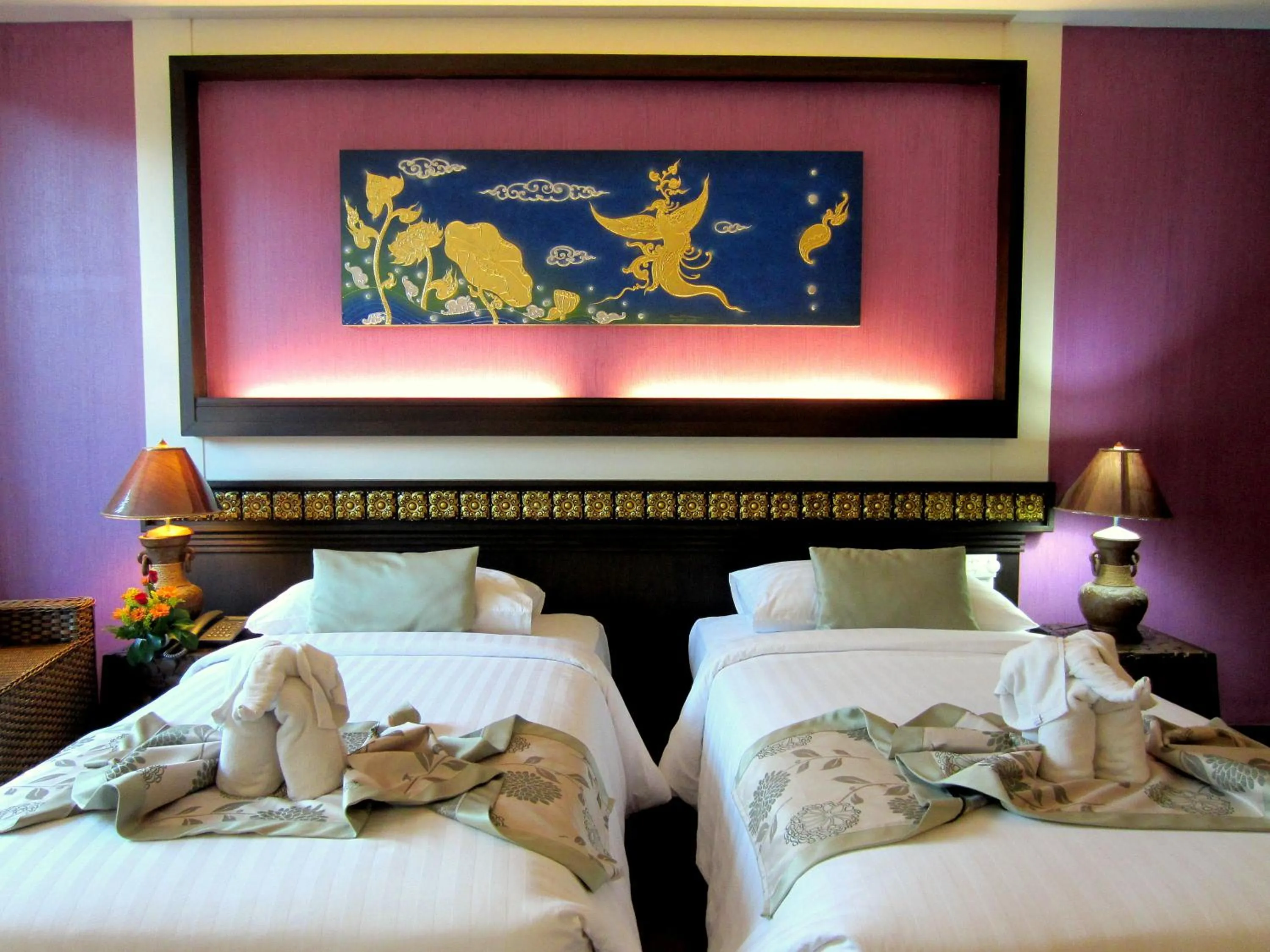 Bed in Mountain Creek Wellness Resort Chiangmai