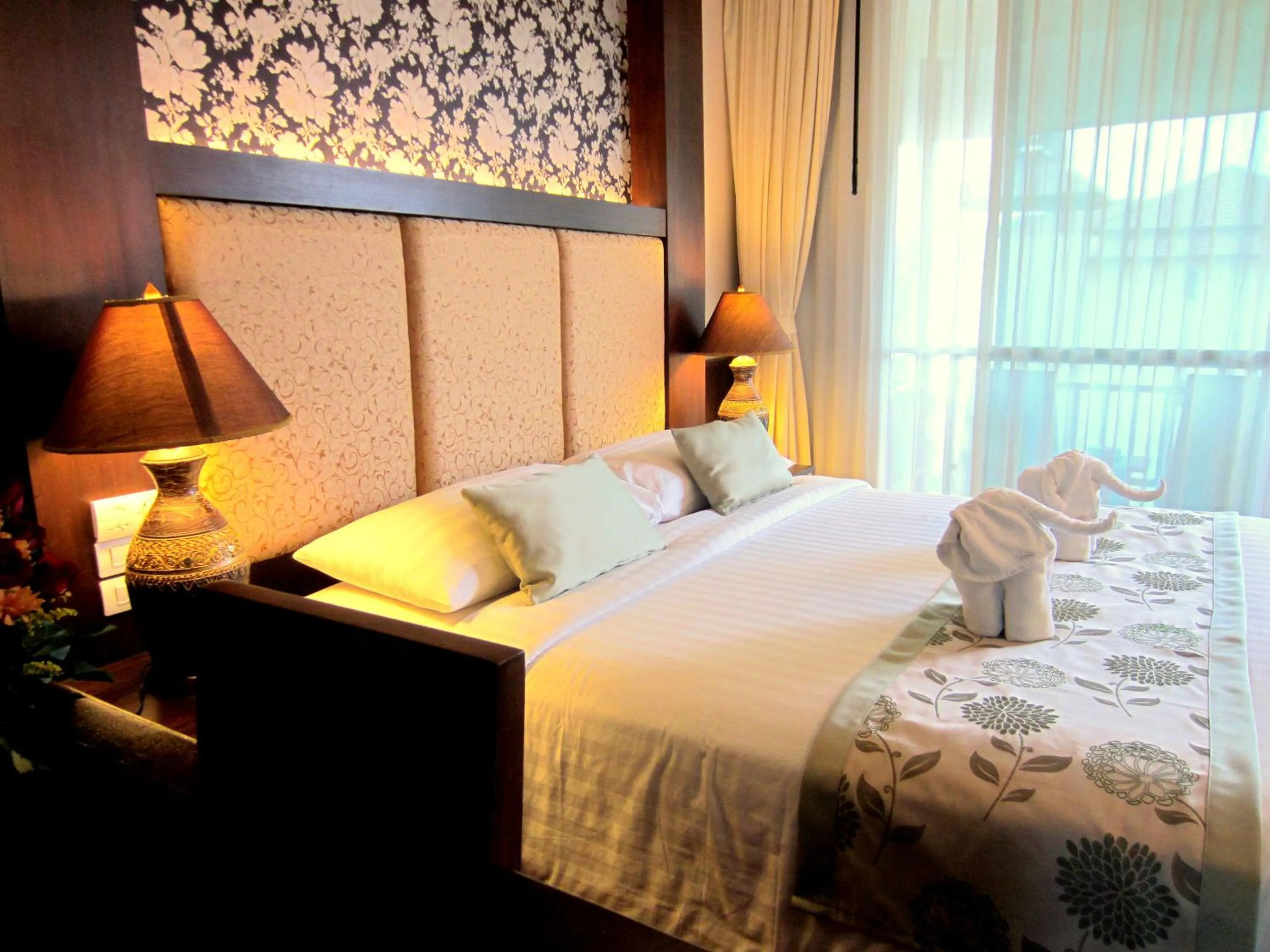 Bed in Mountain Creek Wellness Resort Chiangmai