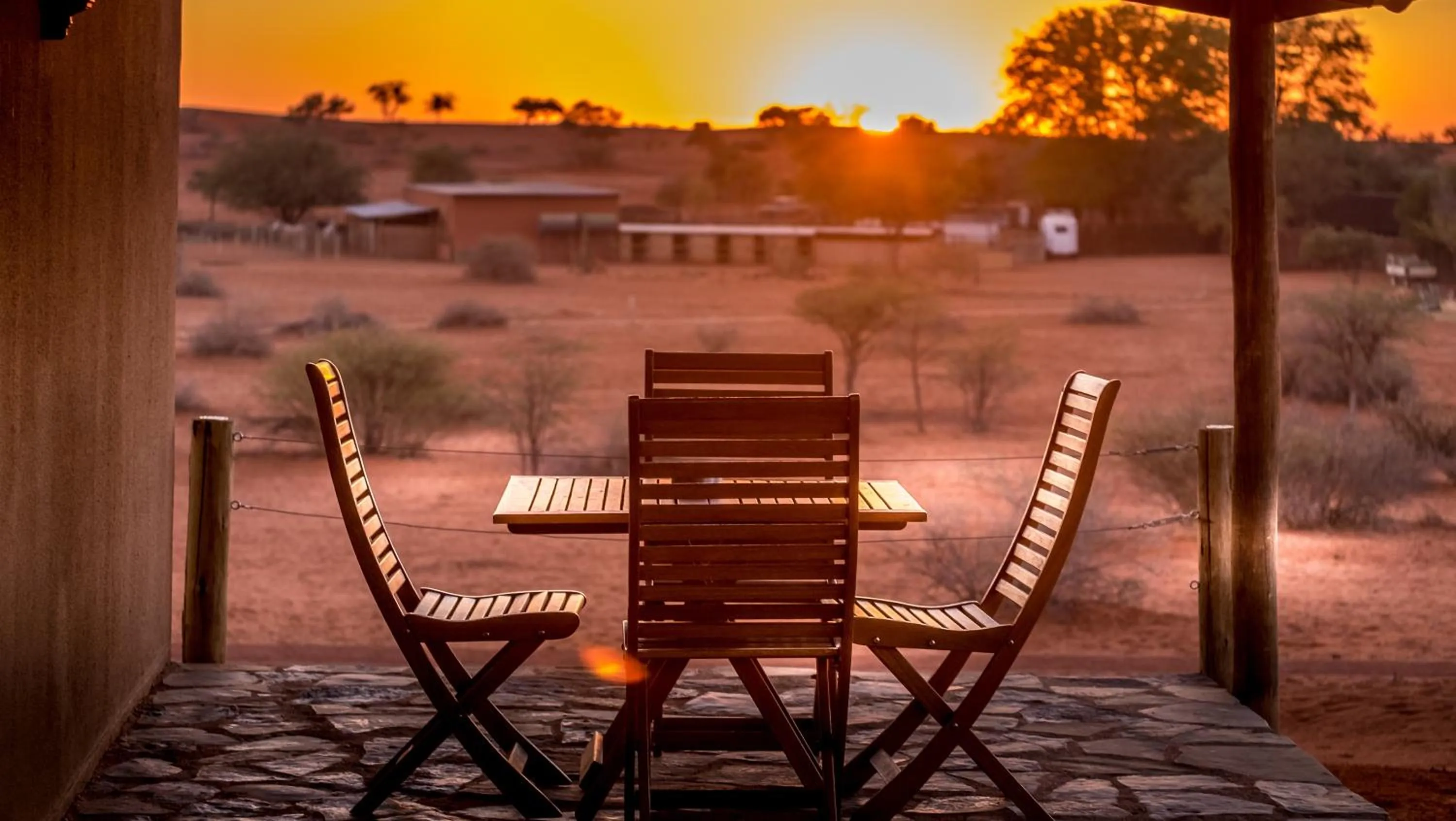 Sunset in Bagatelle Kalahari Game Ranch