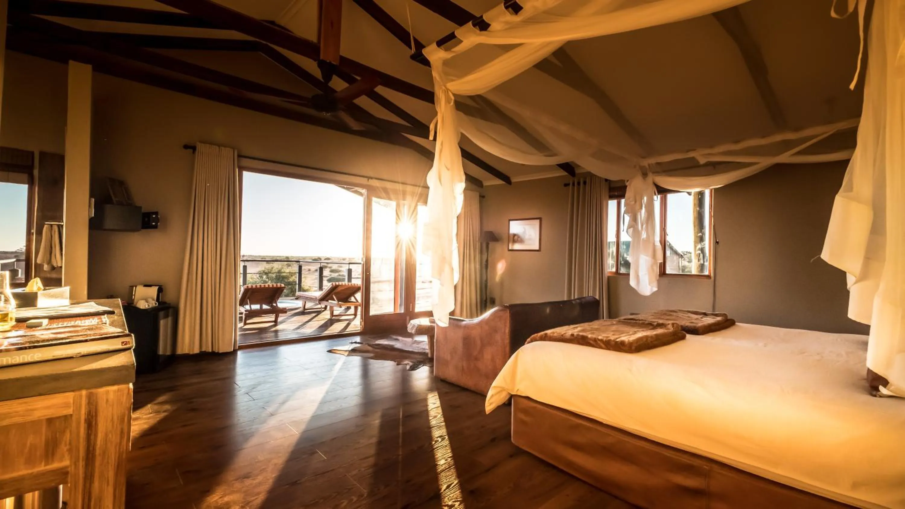Bed in Bagatelle Kalahari Game Ranch
