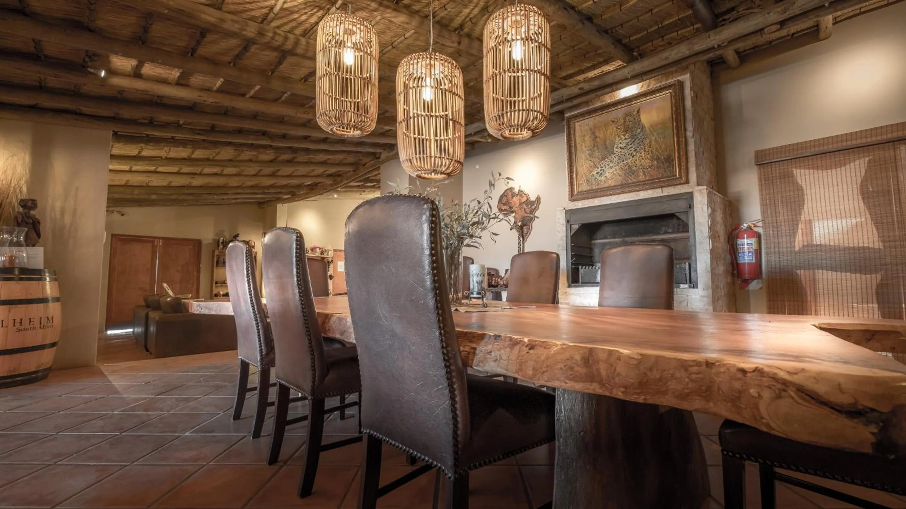 Dining area in Bagatelle Kalahari Game Ranch
