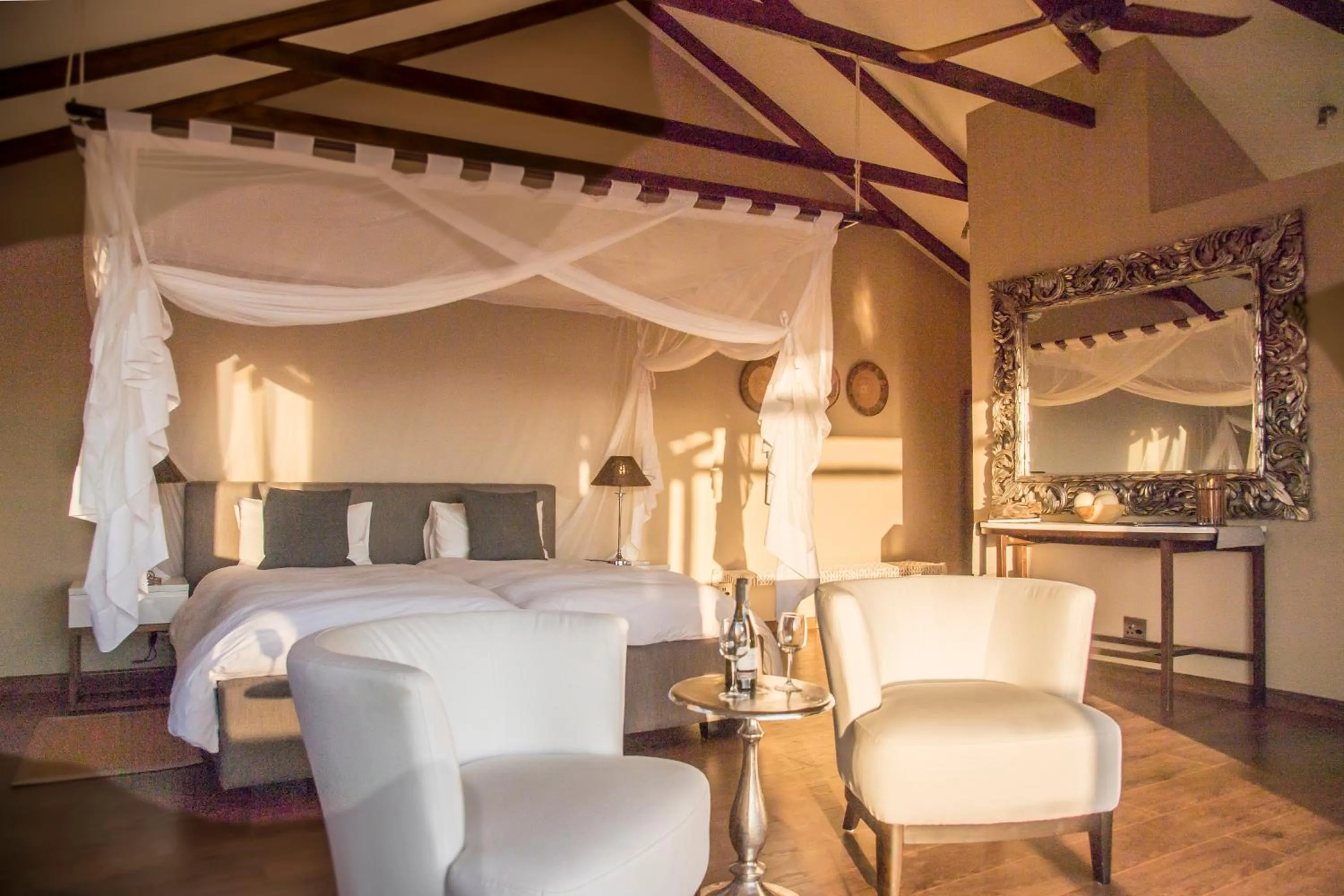 Bed in Bagatelle Kalahari Game Ranch