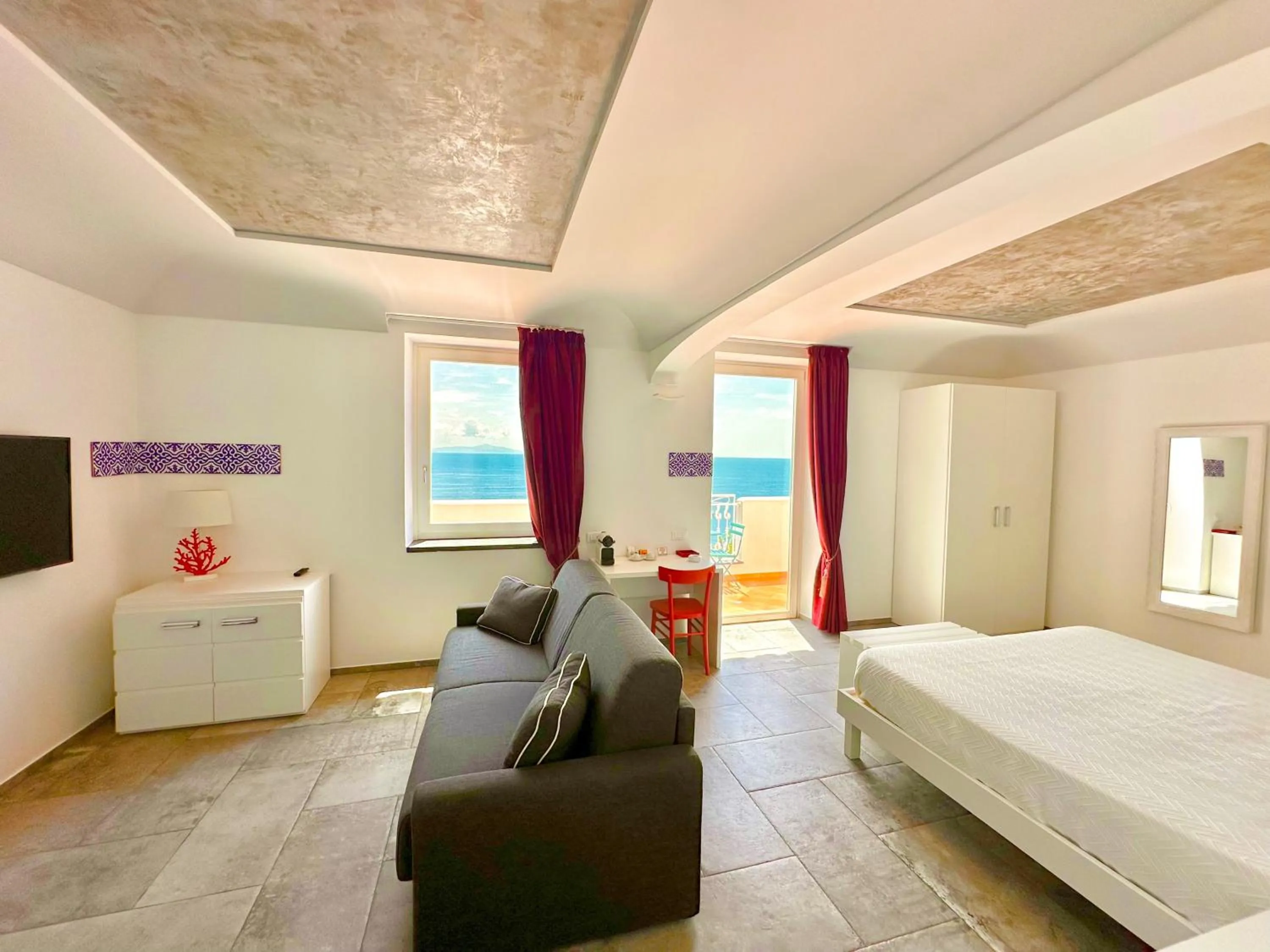 Bed in Villa Bossa Amalfi