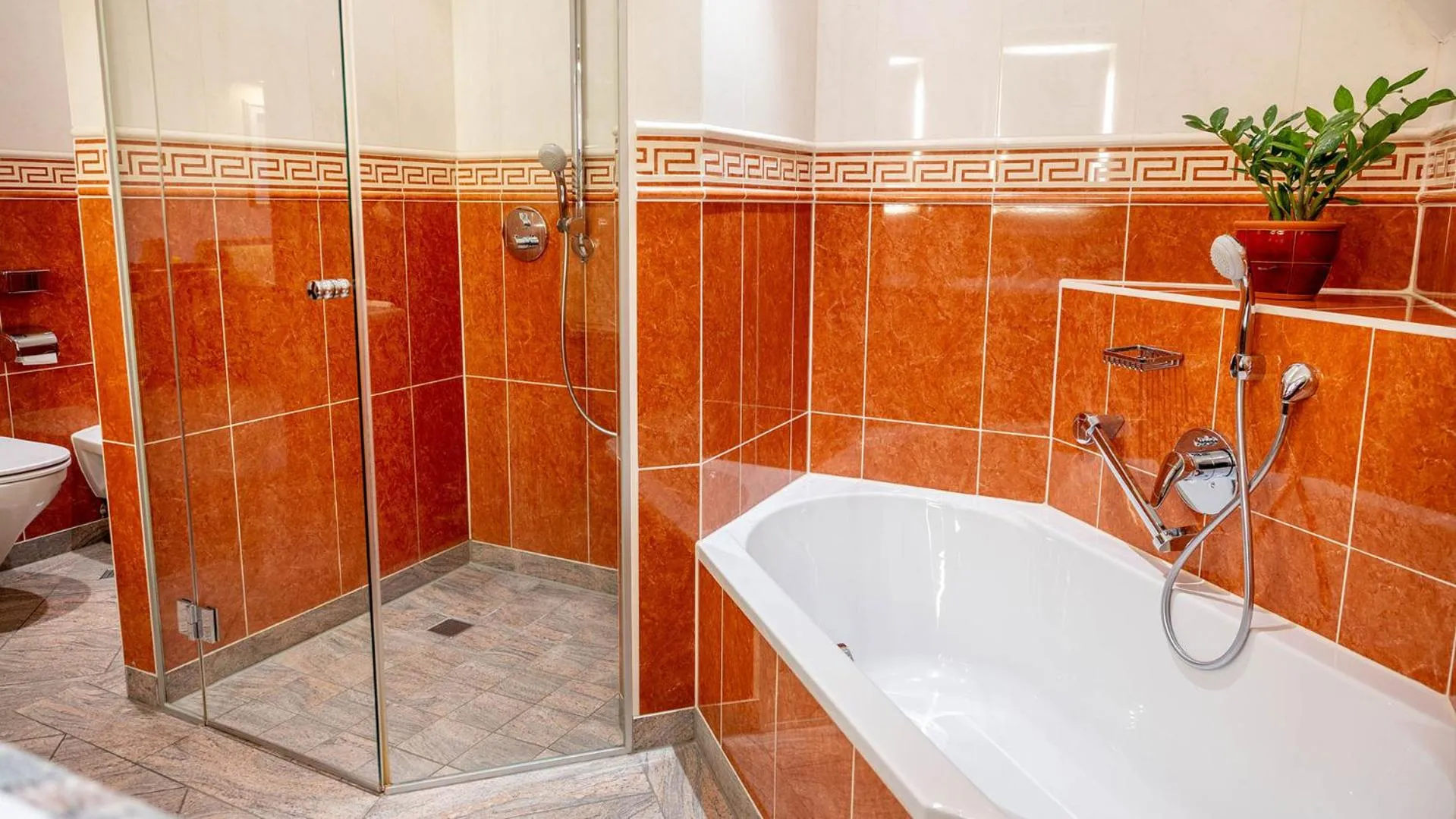 Bathroom in Altstadthotel Bräuwirt