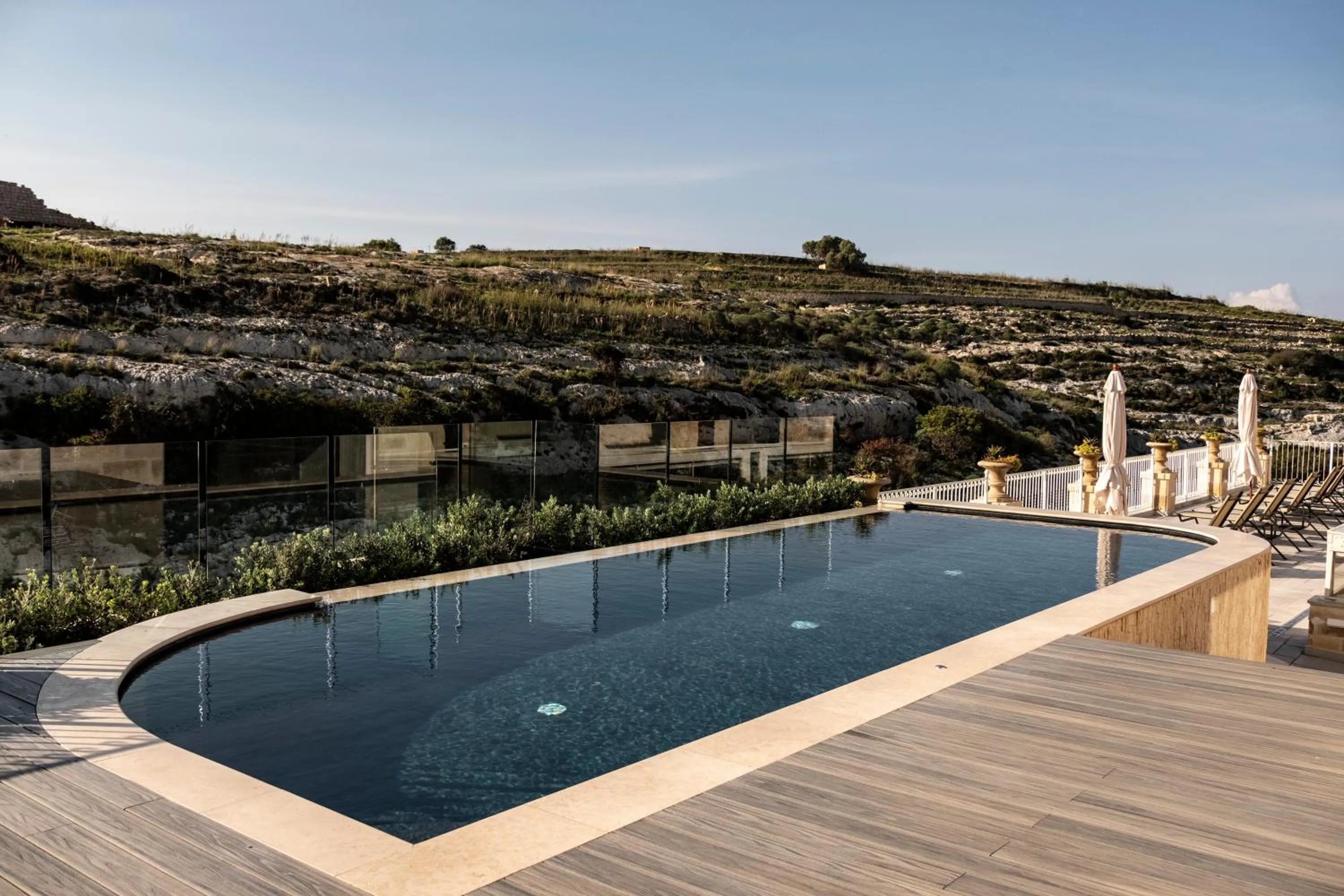 Pool view in Cesca's Boutique Hotel