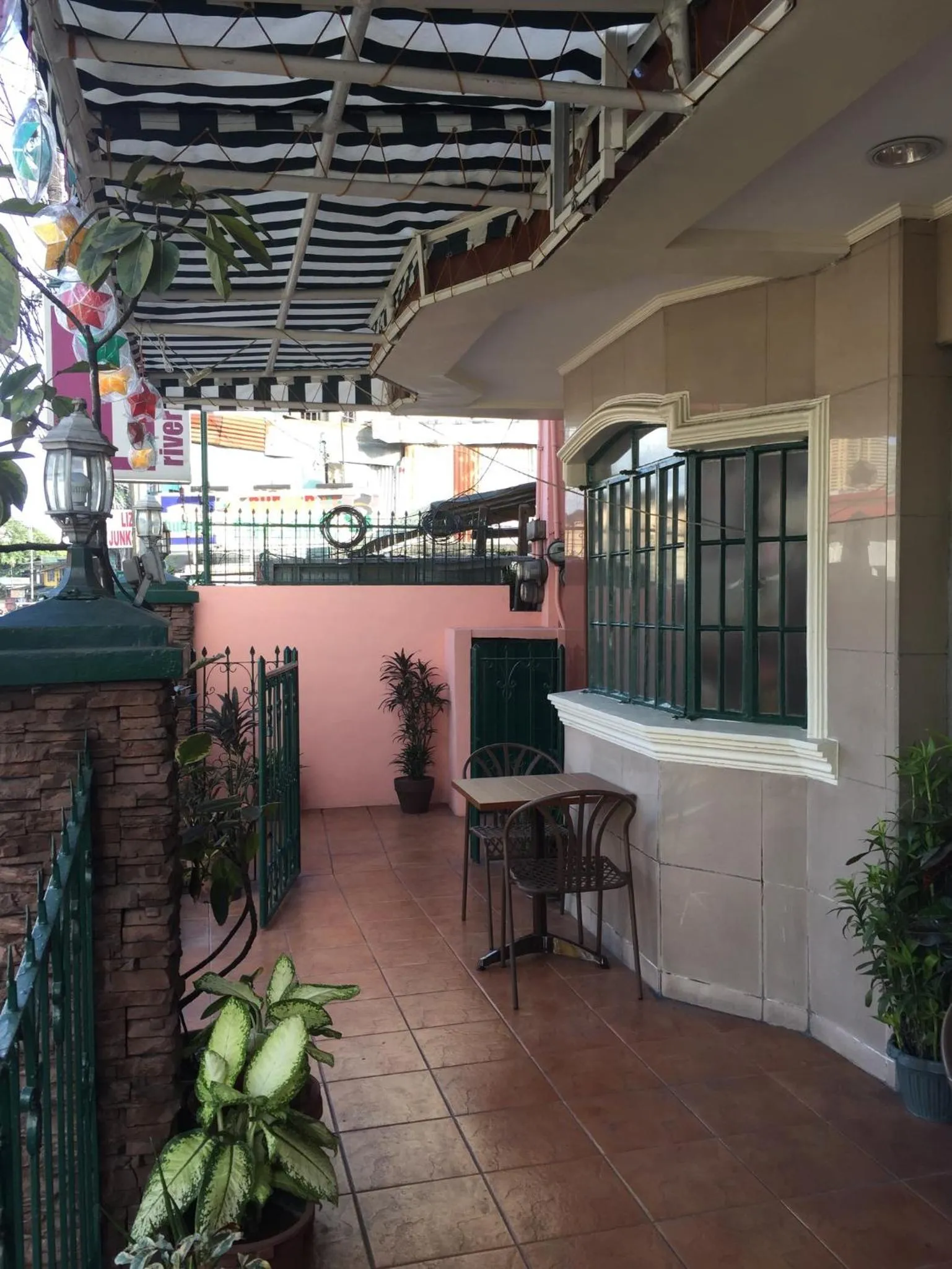 Garden view in 1 River Central Hostel