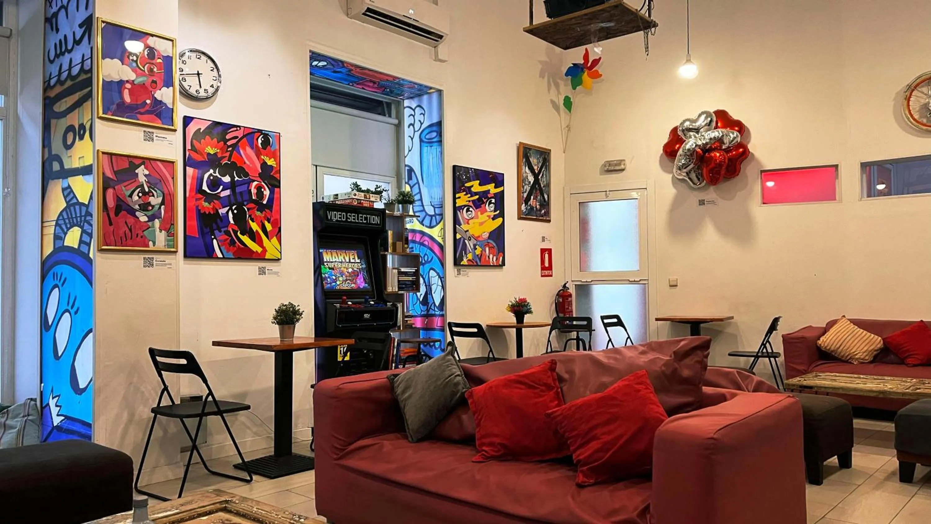 Living room in Way Hostel Madrid