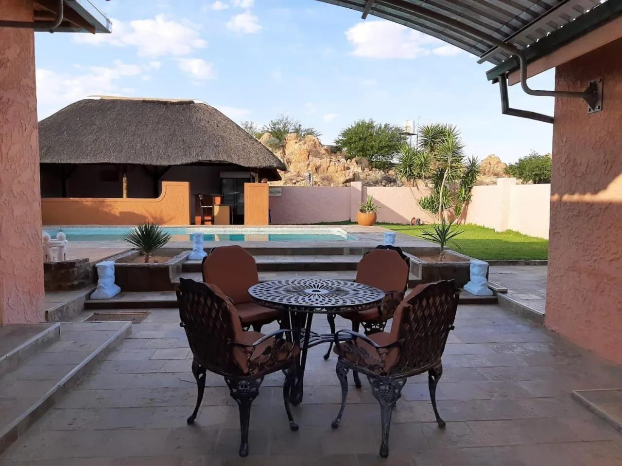 Pool view in Goibib Mountain Lodge