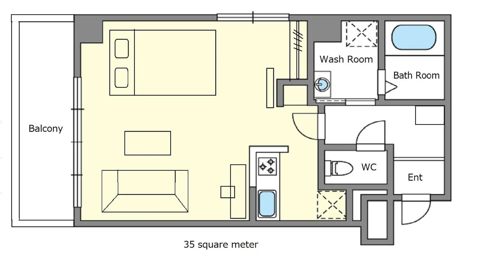 Floor plan in Forest inn Tenjinminami