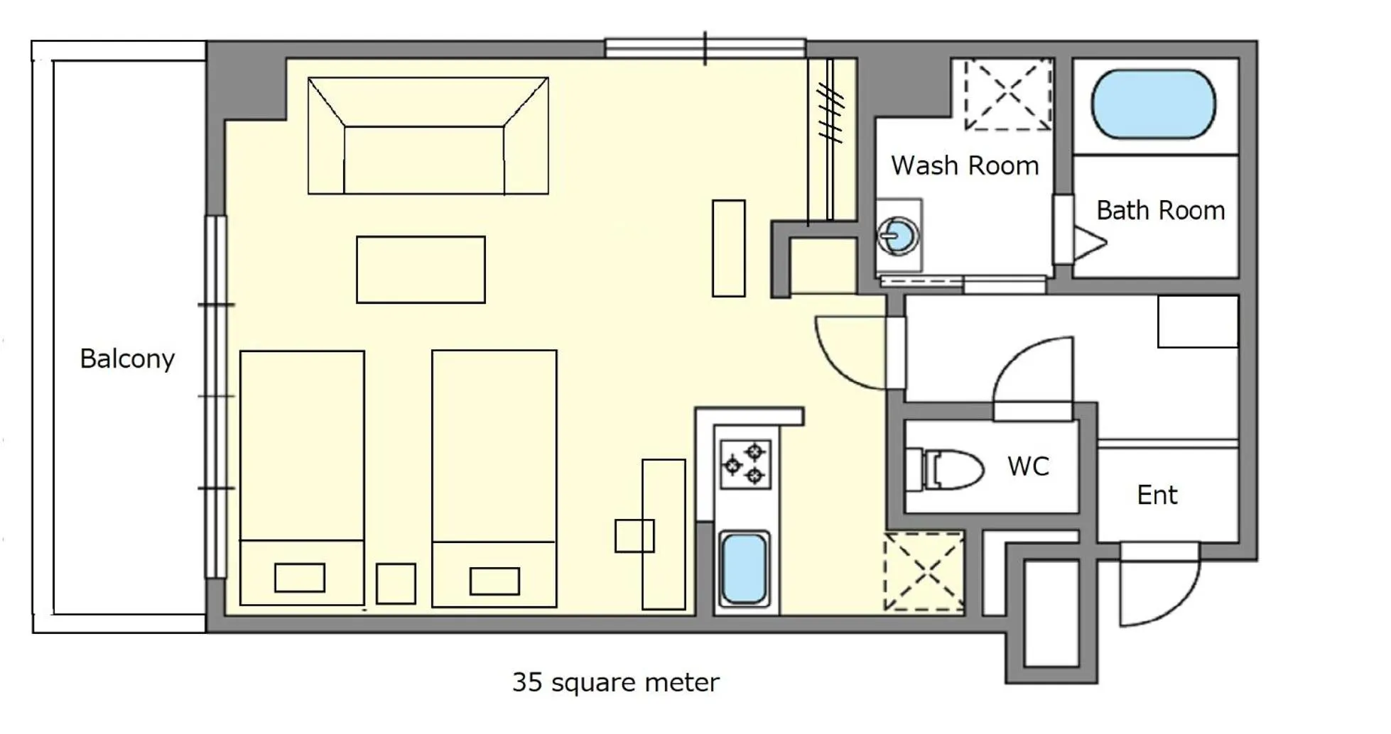 Floor plan in Forest inn Tenjinminami