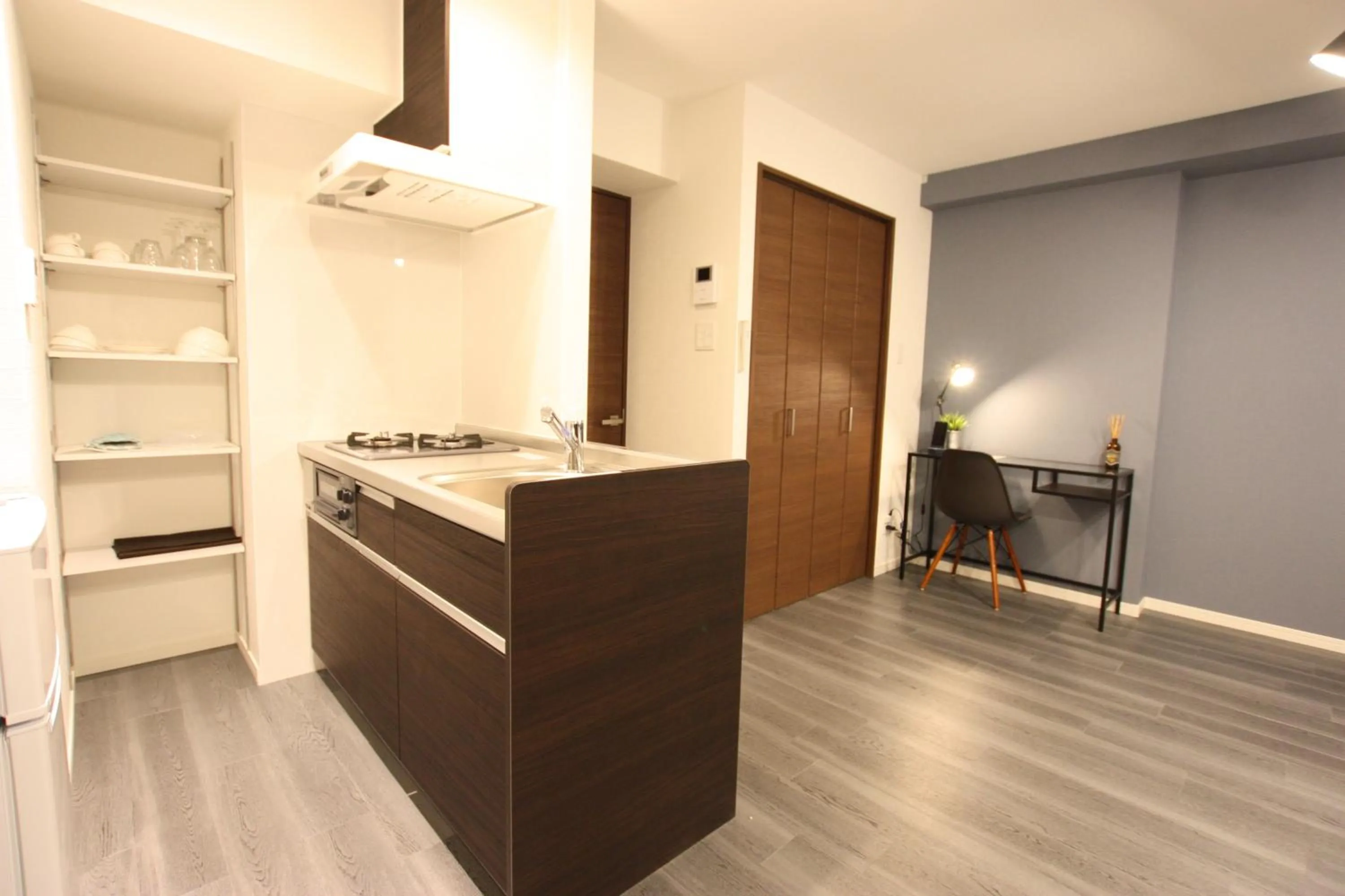 Kitchen or kitchenette in Forest inn Tenjinminami