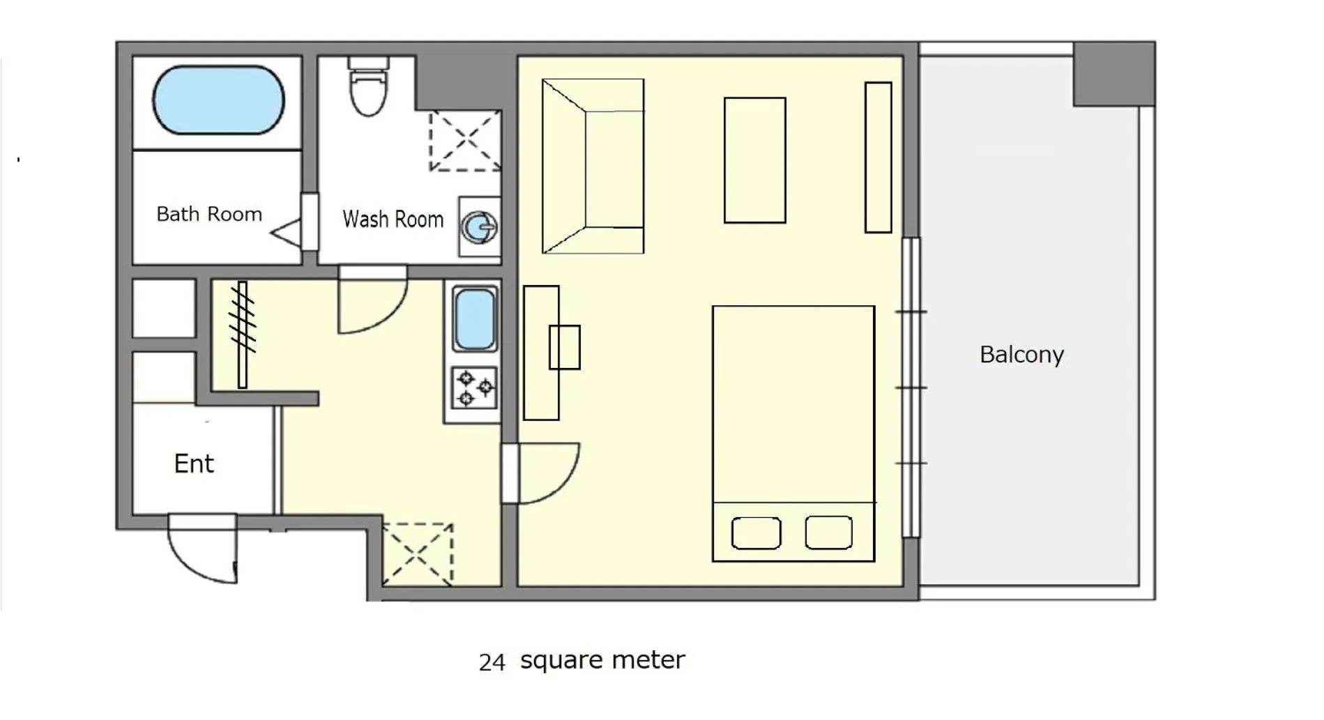 Floor plan in Forest inn Tenjinminami