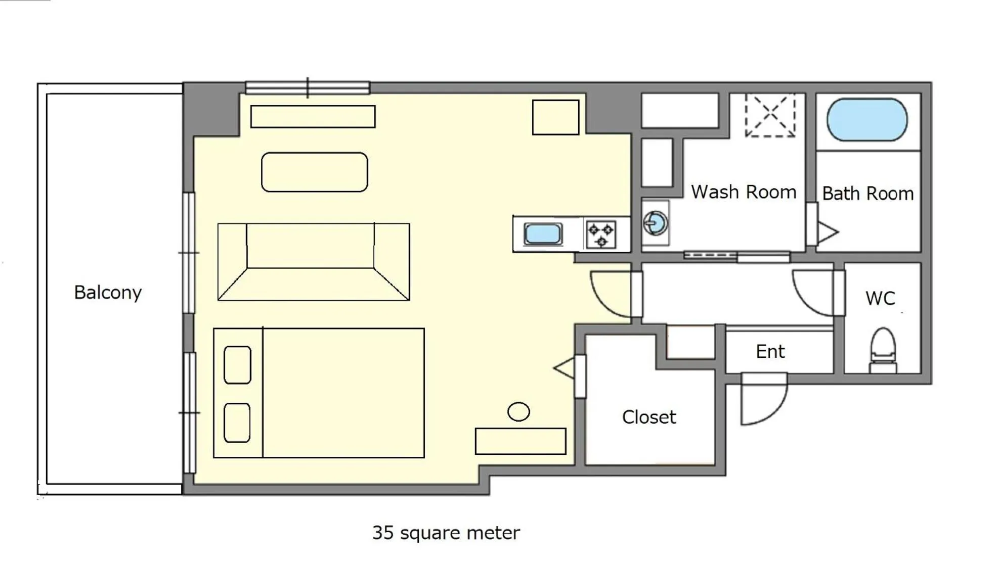 Floor plan in Forest inn Tenjinminami