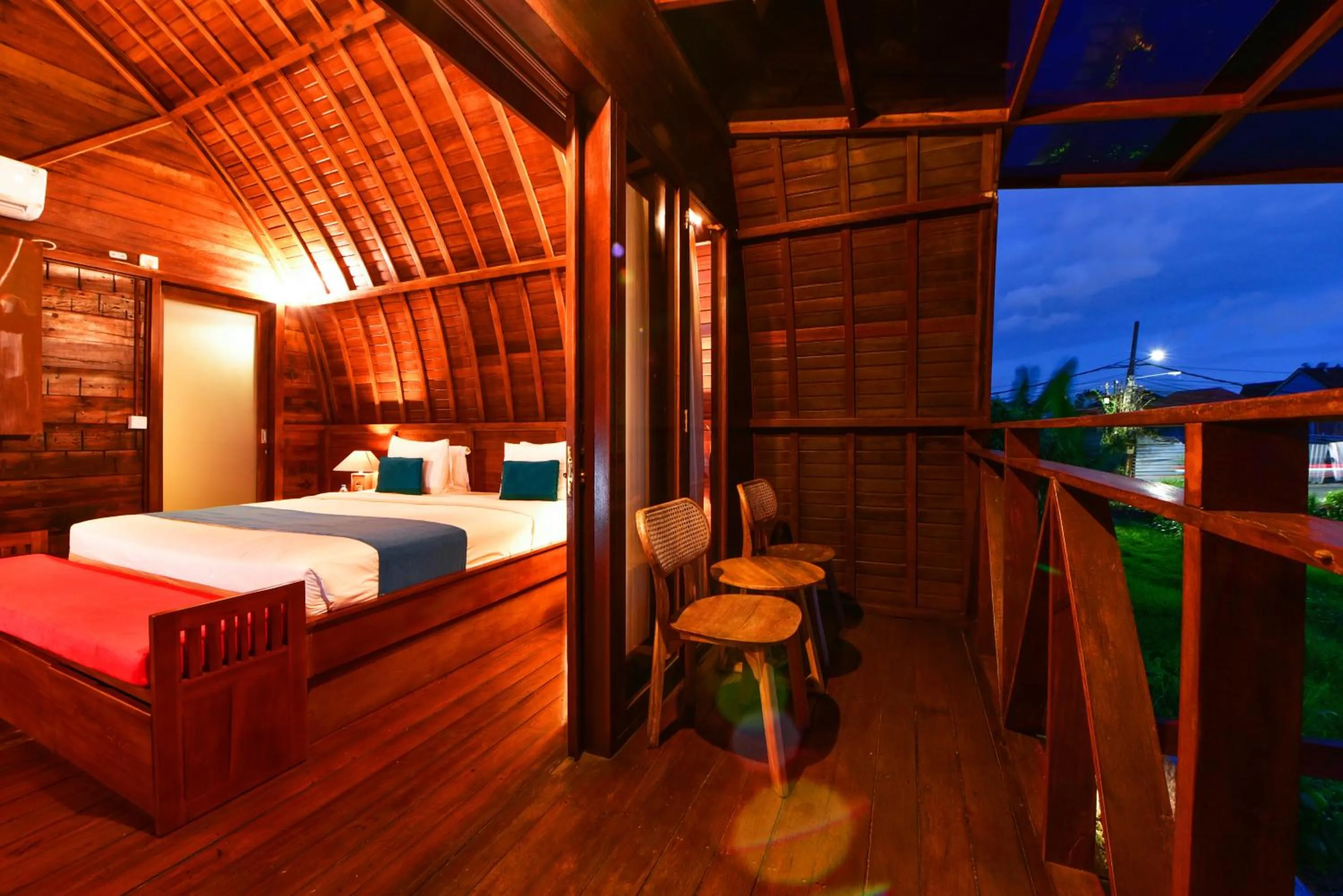 Property building, Bed in The Lumbung Wood Villa