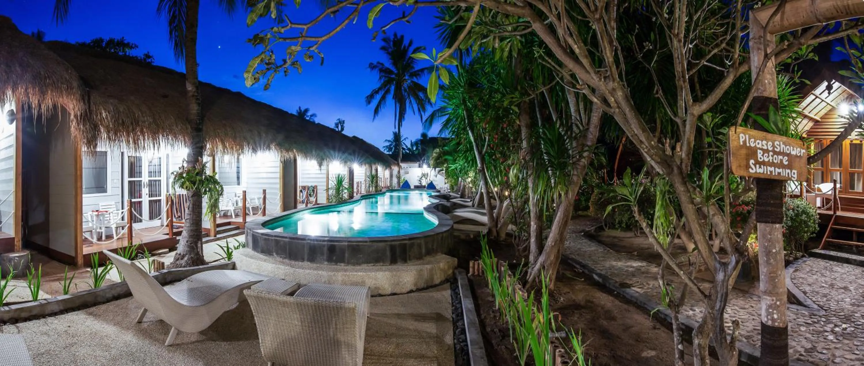 Garden in Manta Dive Gili Trawangan Resort