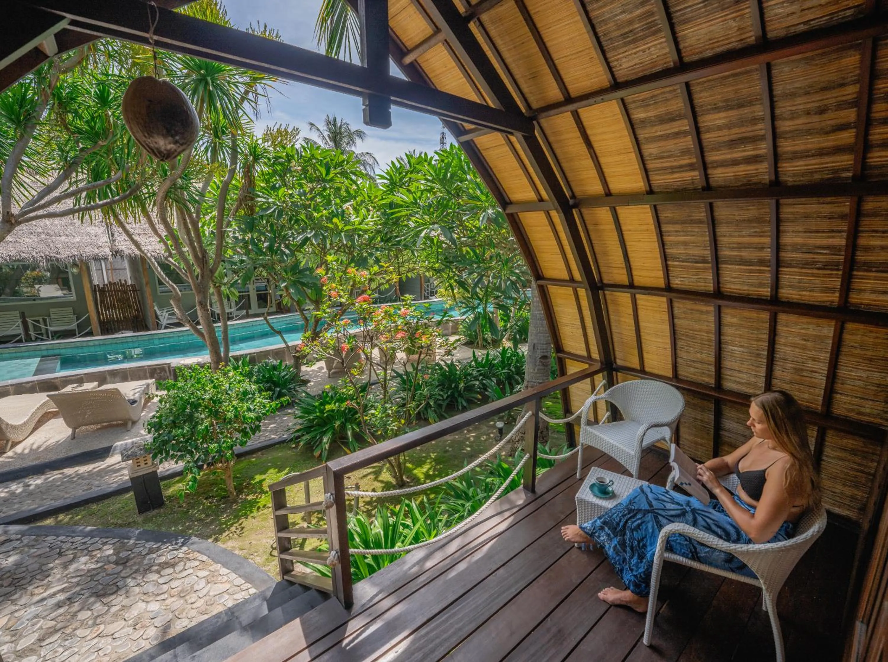 Balcony/Terrace in Manta Dive Gili Trawangan Resort