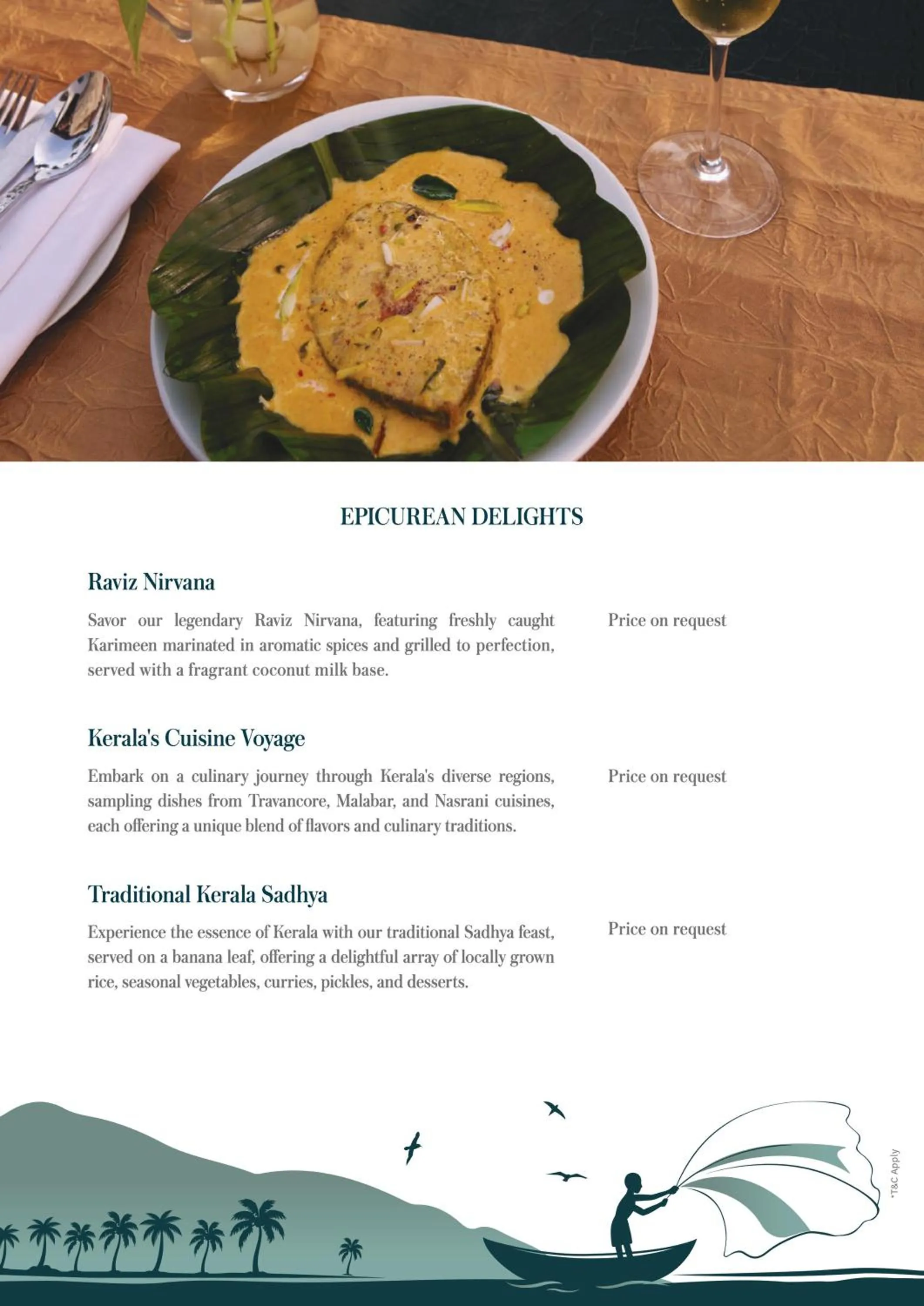 Food and drinks in The Leela Ashtamudi, A Raviz Hotel