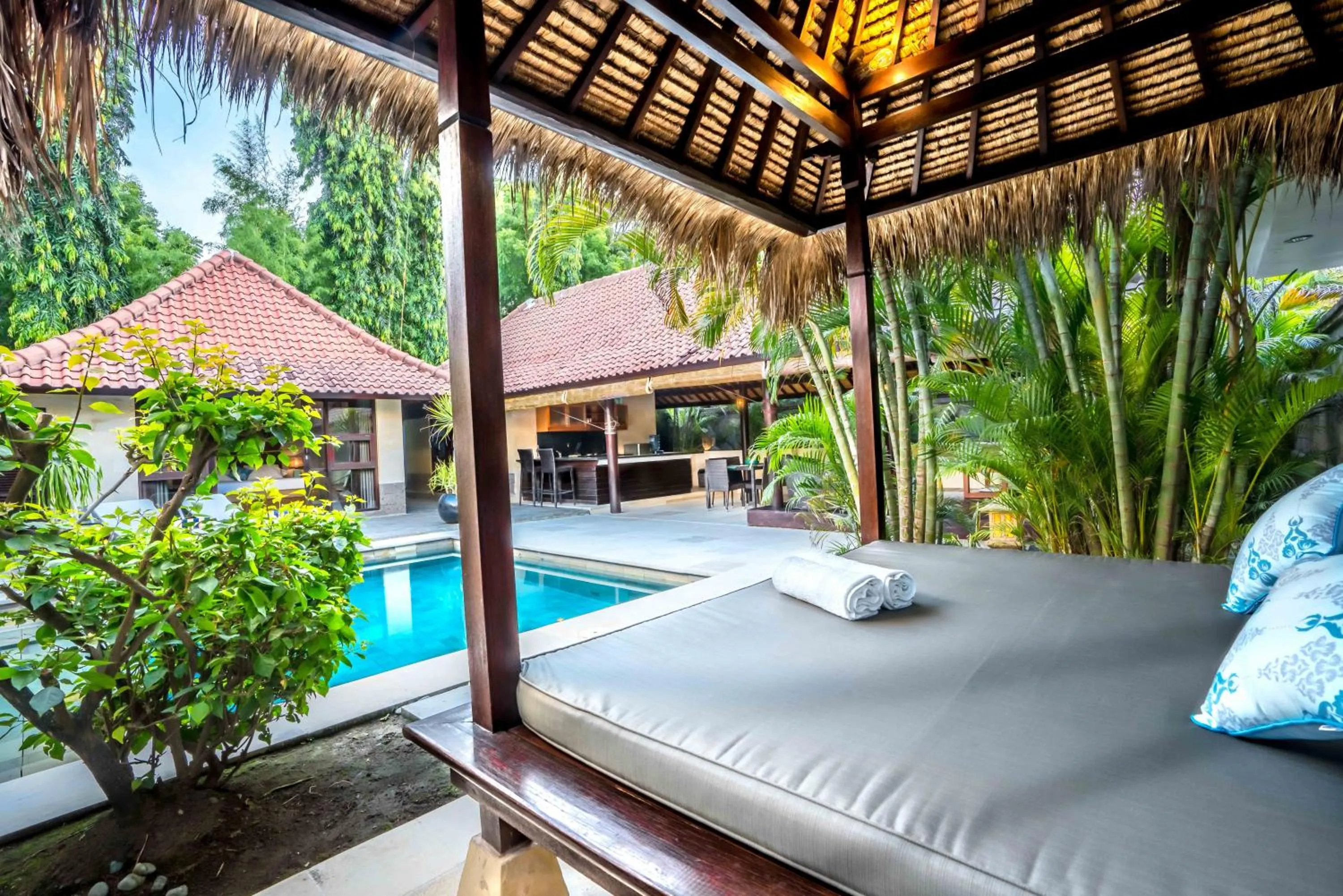 Seating area in Gili Villas