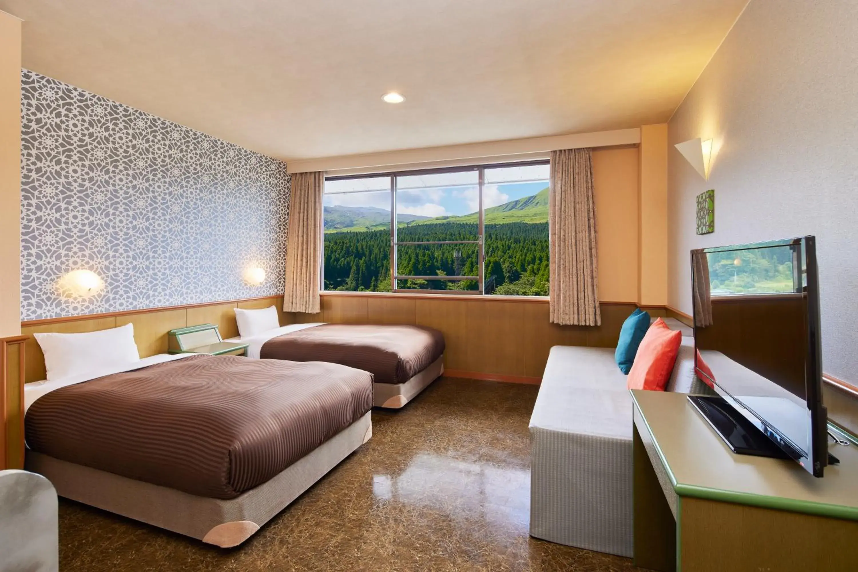 Standard Twin Room - single occupancy - Non-Smoking - South Wing in Hotel Aso No Tsukasa Standard Twin Room - single occupancy - Non-Smoking - South Wing in Hotel Aso No Tsukasa