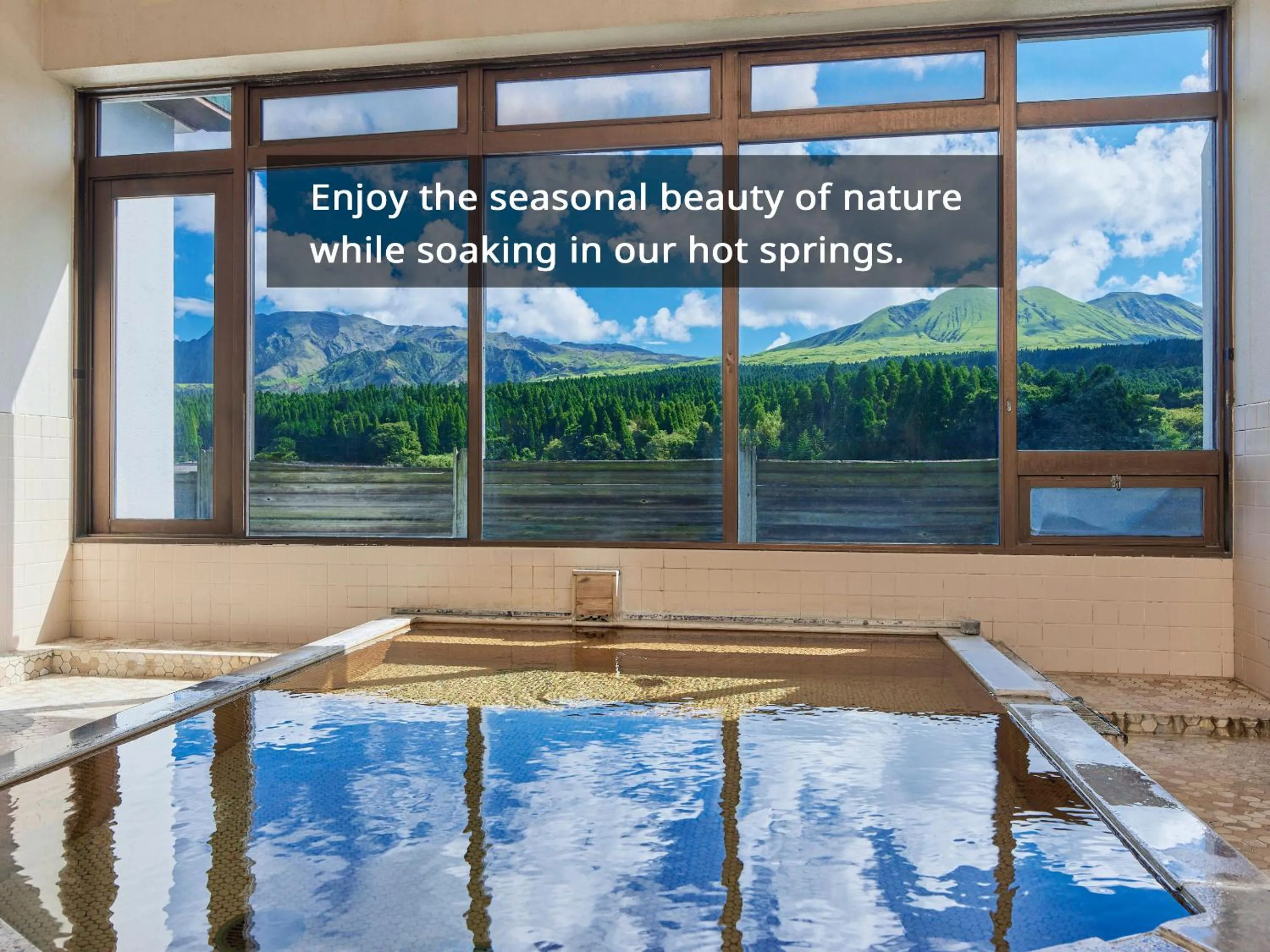 Hot Spring Bath in Hotel Aso No Tsukasa