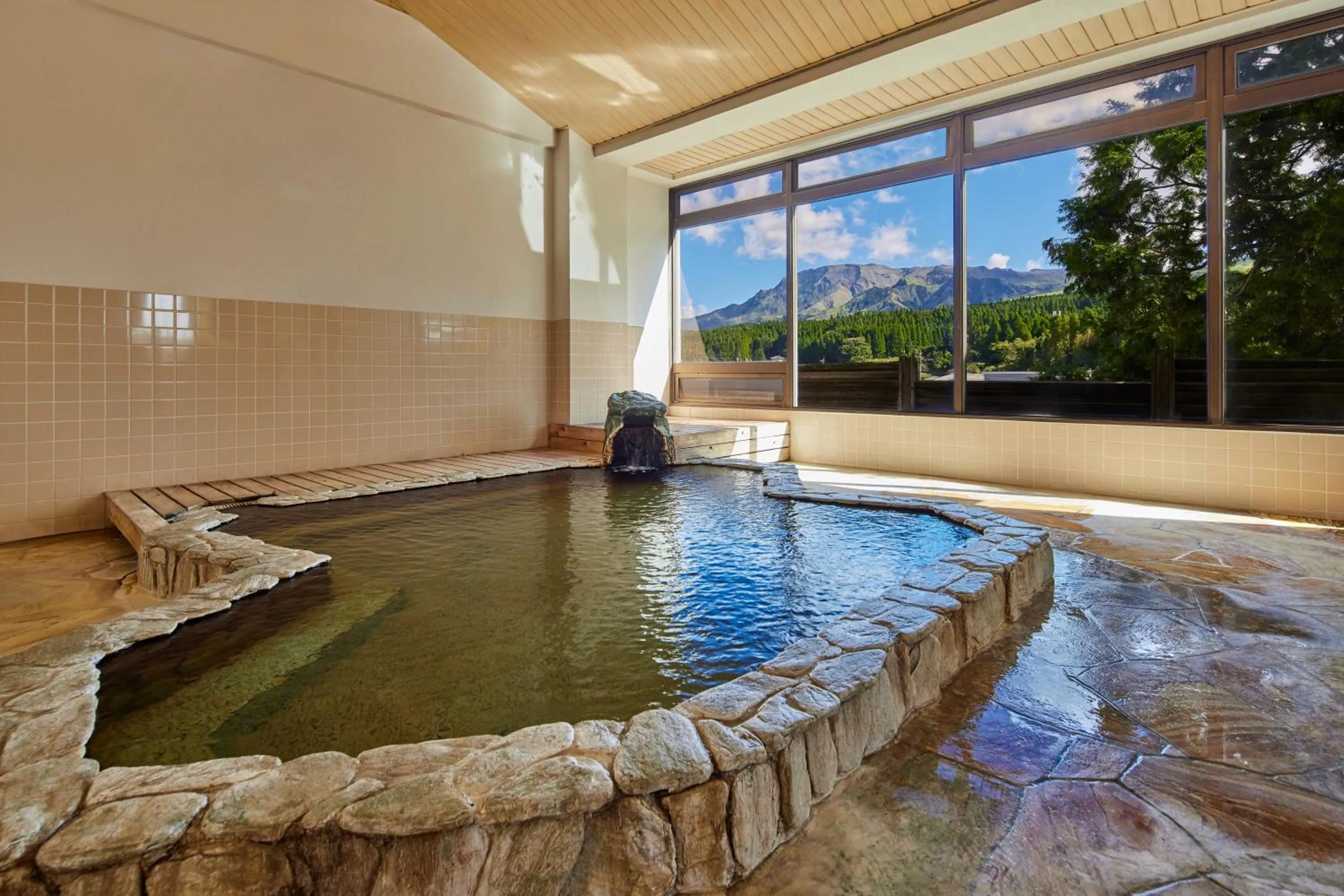 Hot Spring Bath in Hotel Aso No Tsukasa