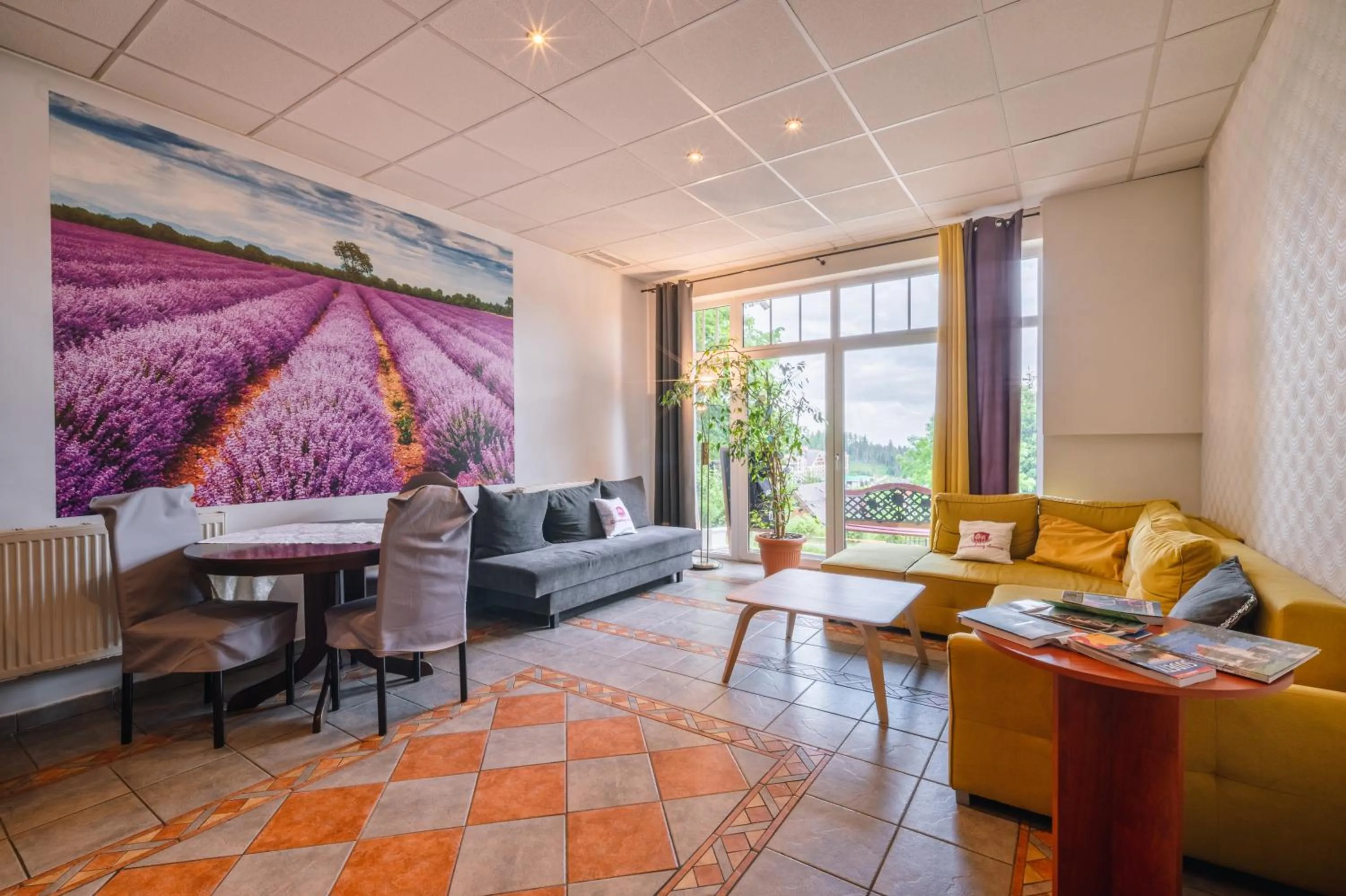 Living room in Lawendowy Dworek