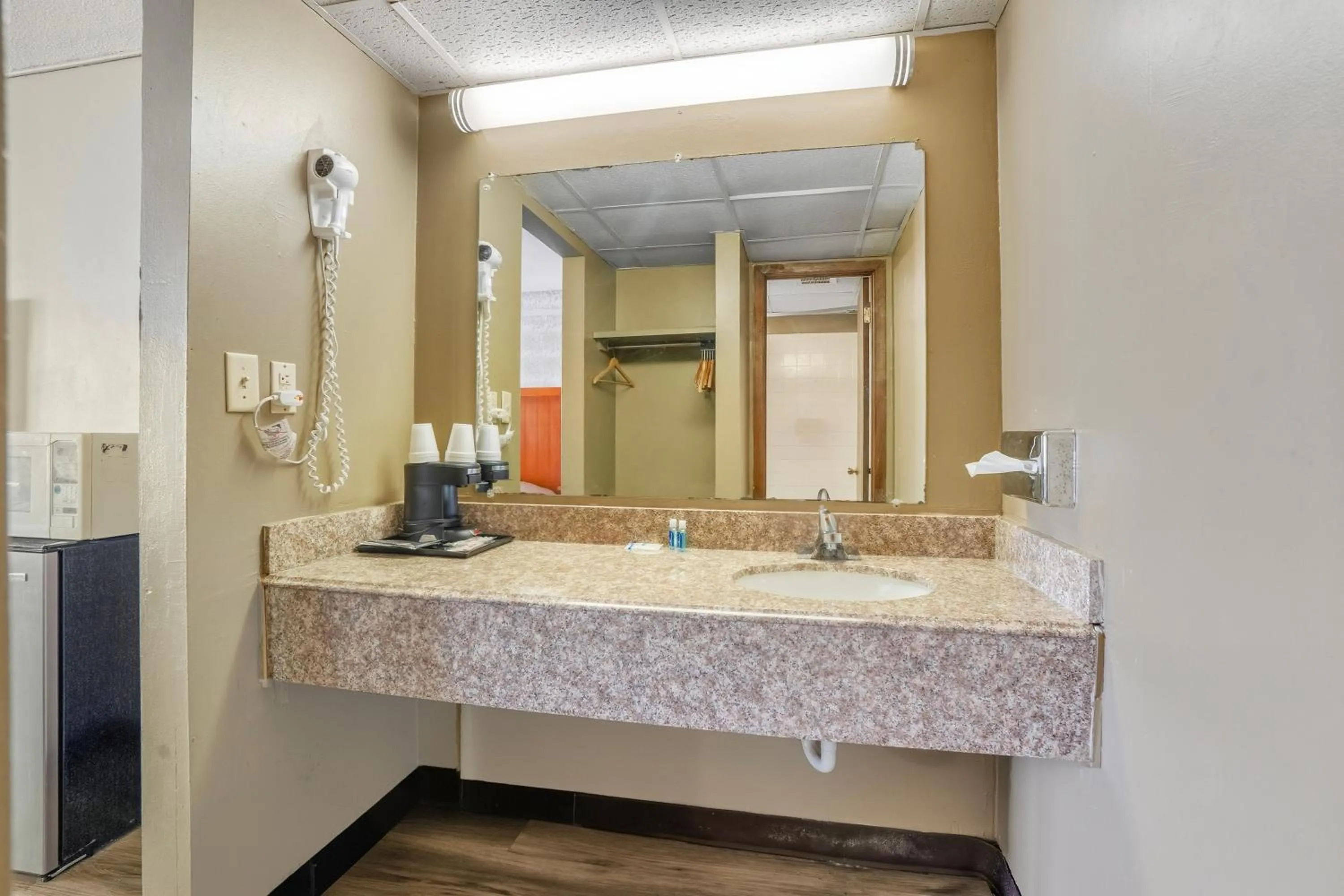Bathroom in Devils Lake Inn By OYO Near Devils Lake Regional Airport