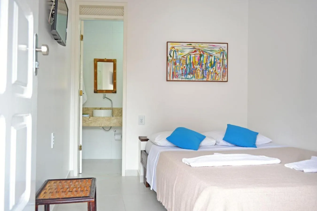 Bed in Pousada Aconchego