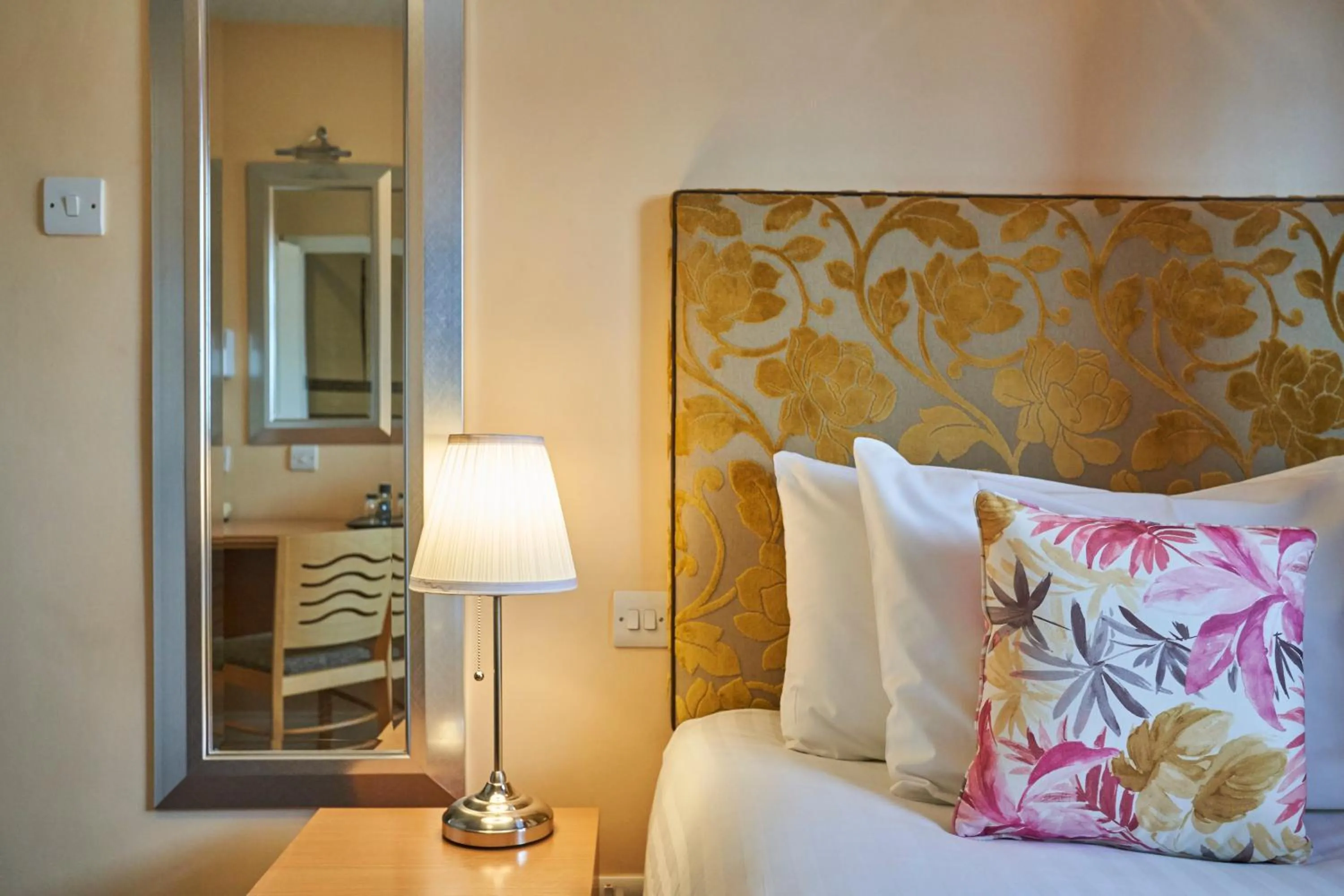 Decorative detail, Bed in Antoinette Hotel Wimbledon