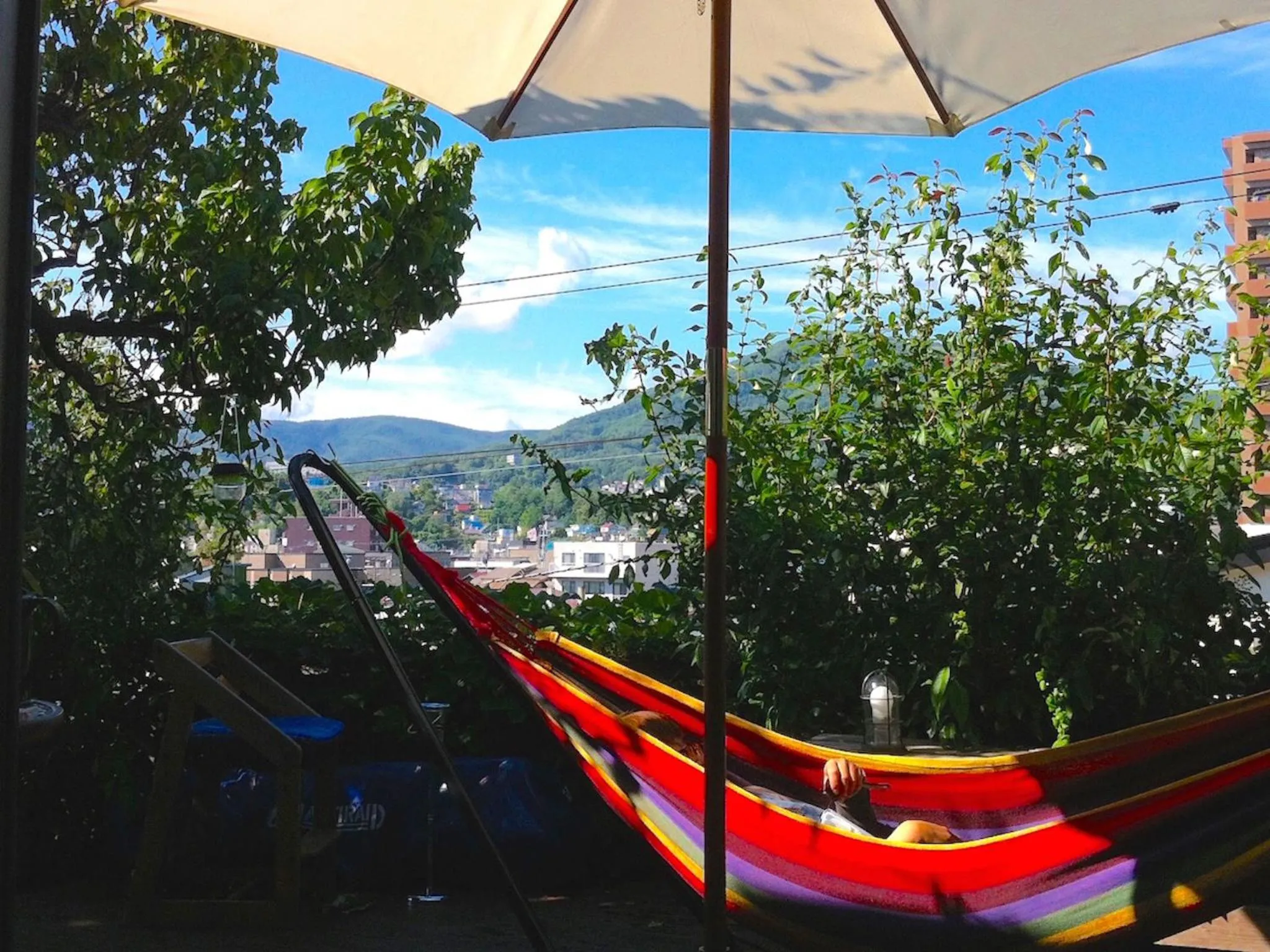 Balcony/Terrace in The Otaornai Backpacker's Hostel Morinoki