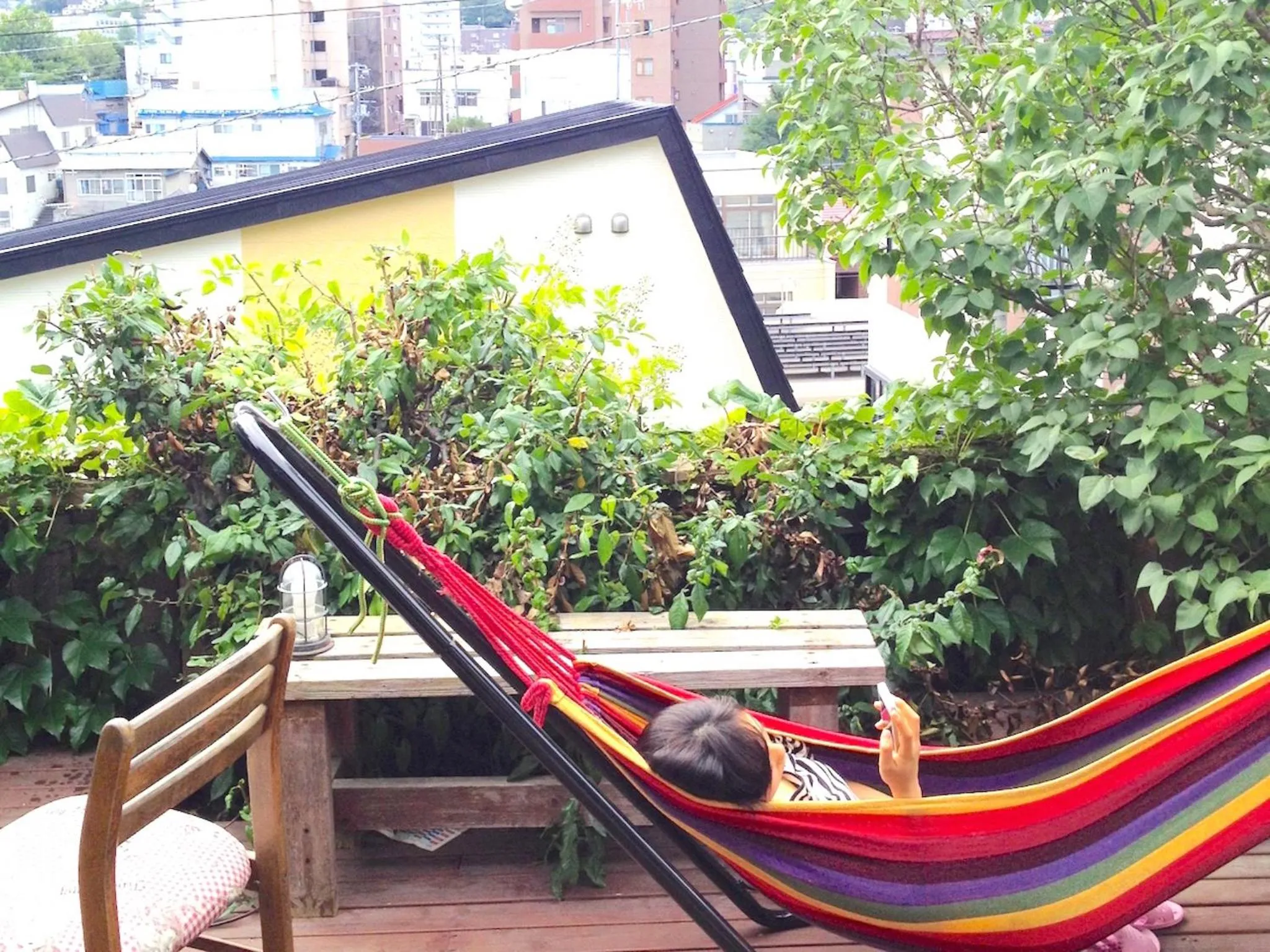 Balcony/Terrace in The Otaornai Backpacker's Hostel Morinoki