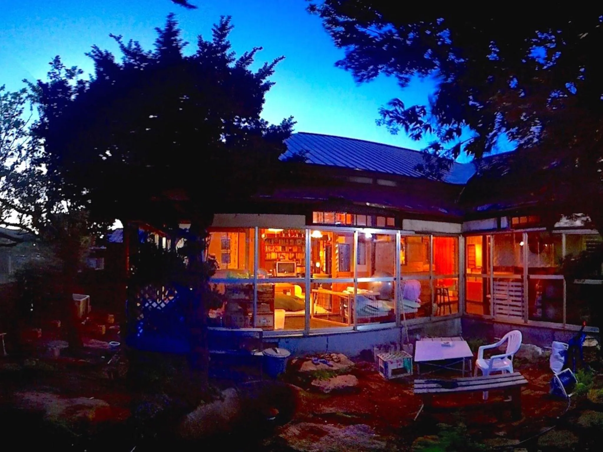 Garden in The Otaornai Backpacker's Hostel Morinoki