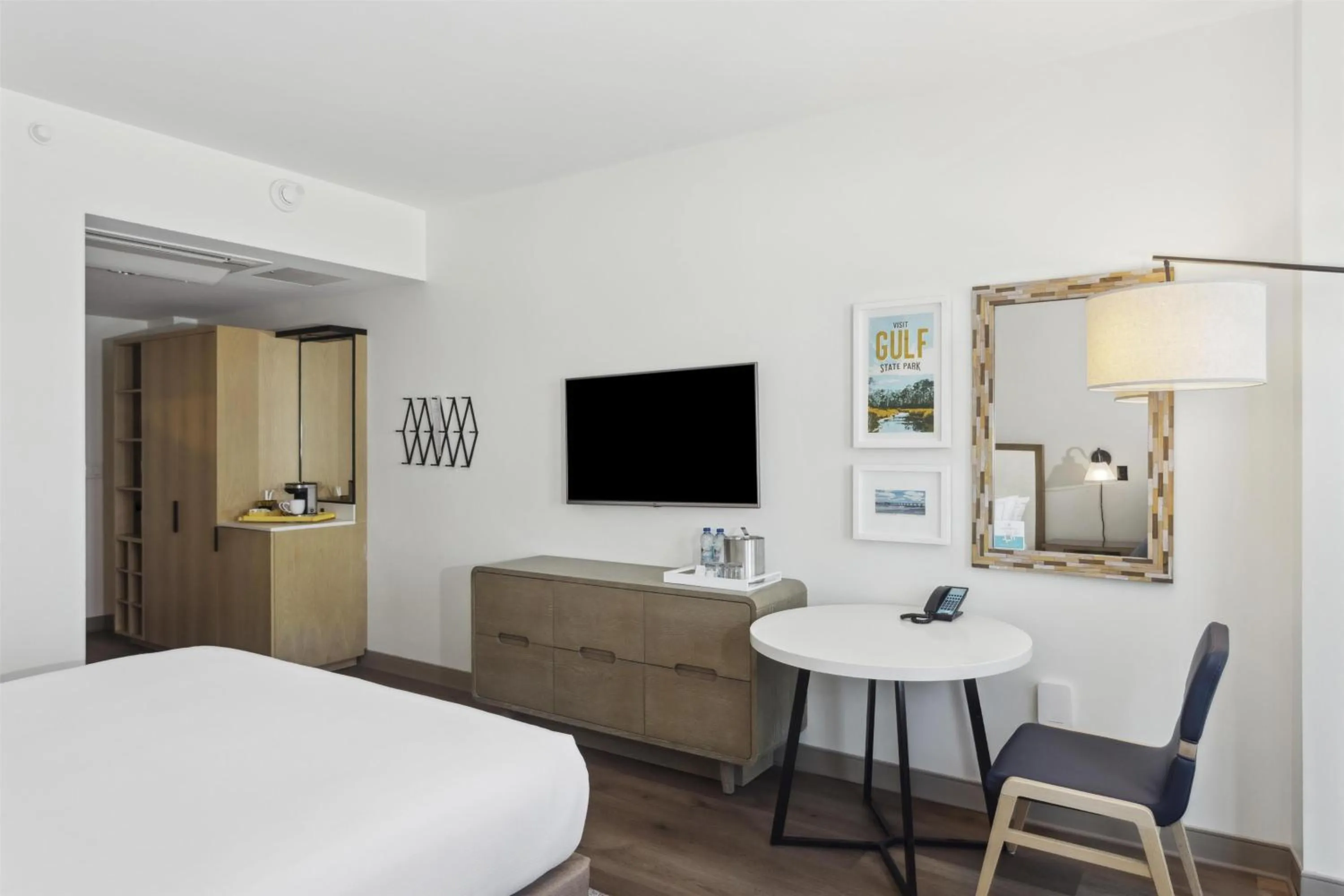 Bed in The Lodge at Gulf State Park, A Hilton Hotel