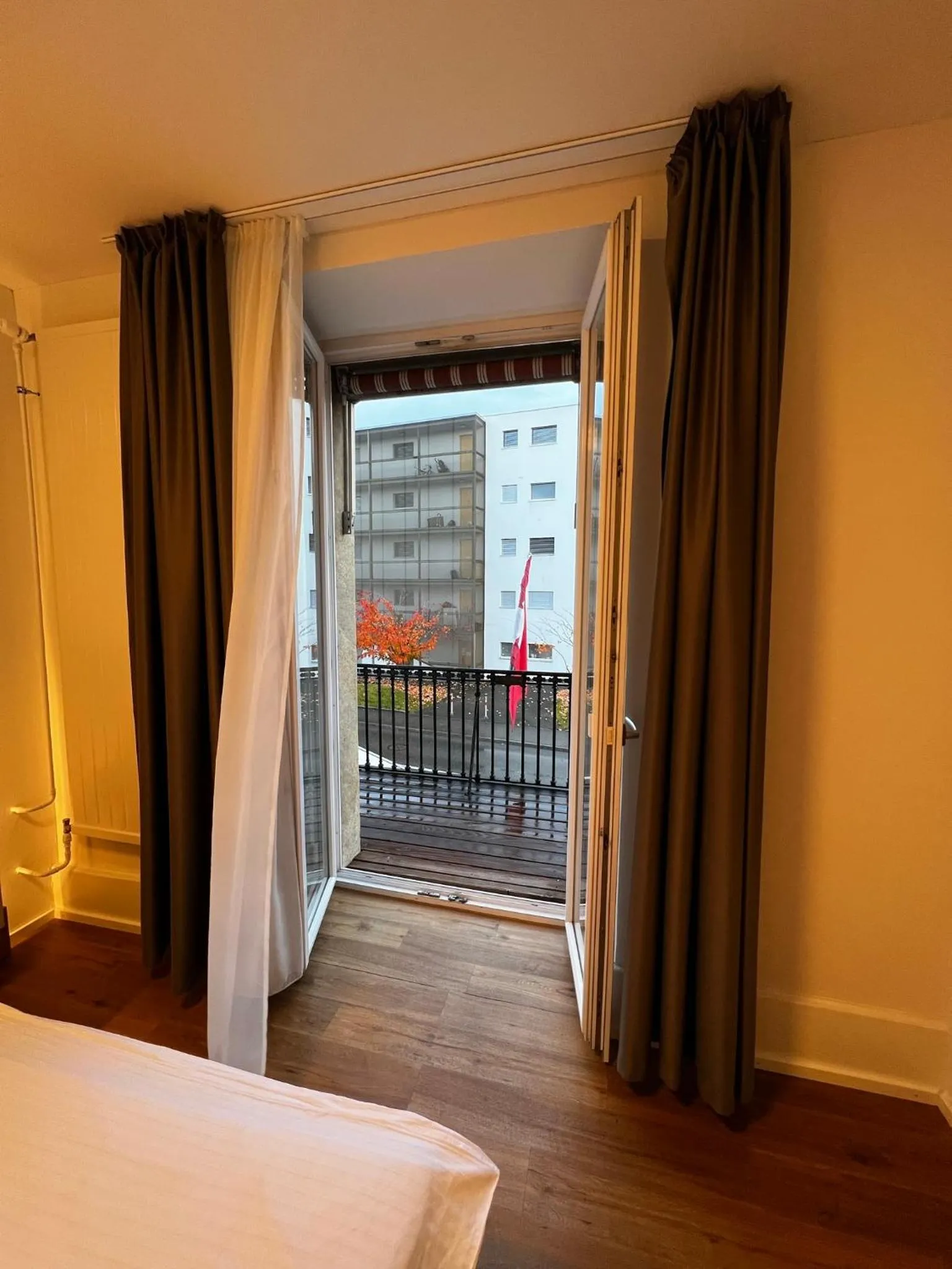 Balcony/Terrace, Bed in smartroom Rössli Hunzenschwil