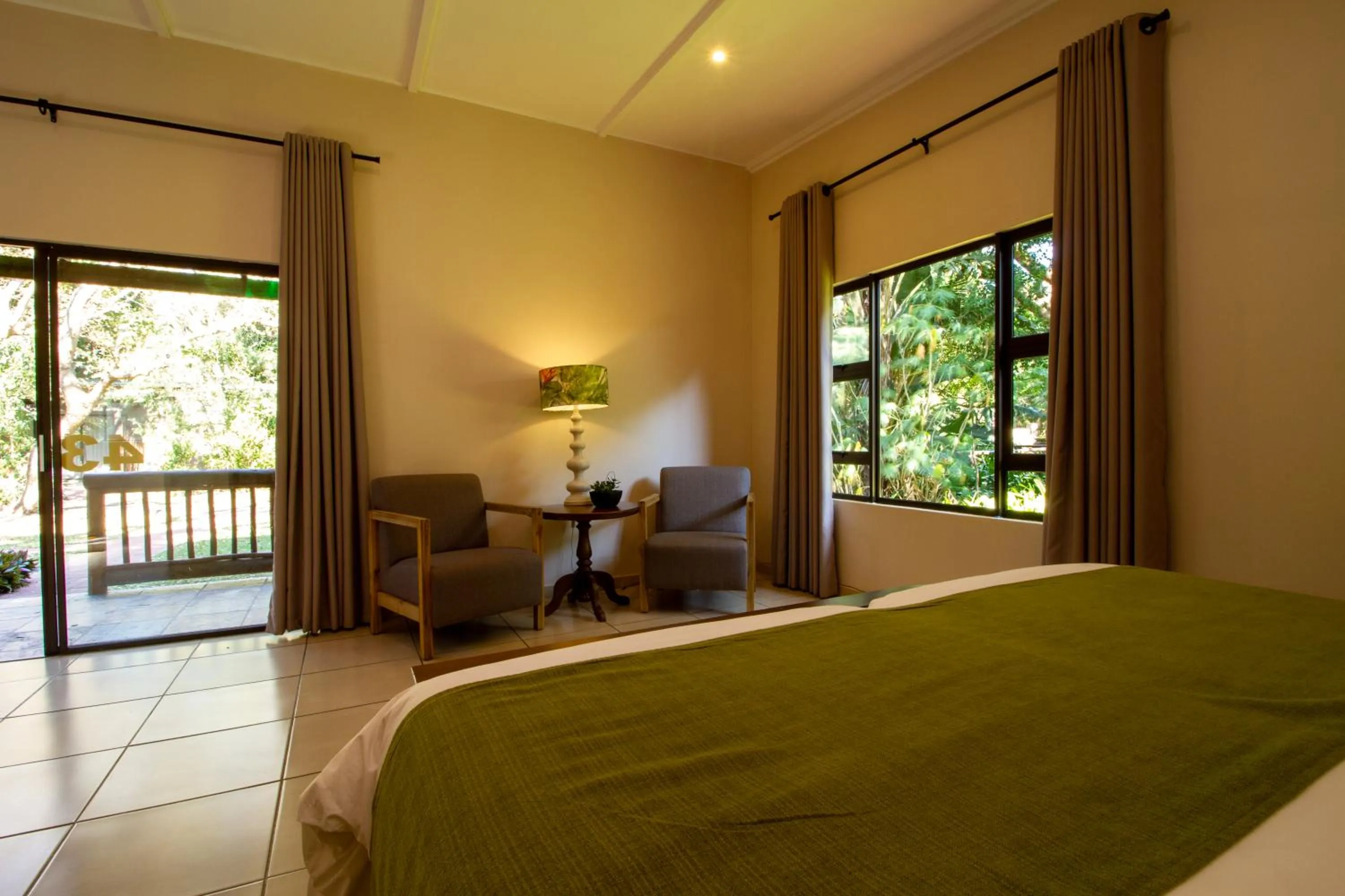 Bed in Emdoneni Lodge with Zululand Cat Conservation Project