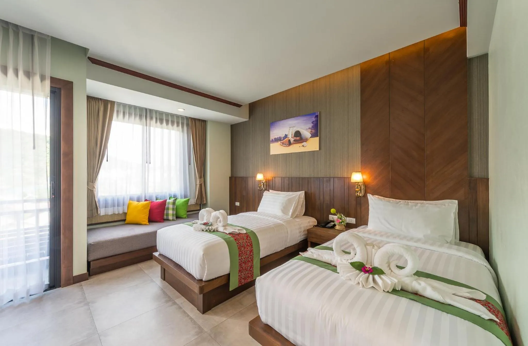 Bed in Andaman Breeze Resort