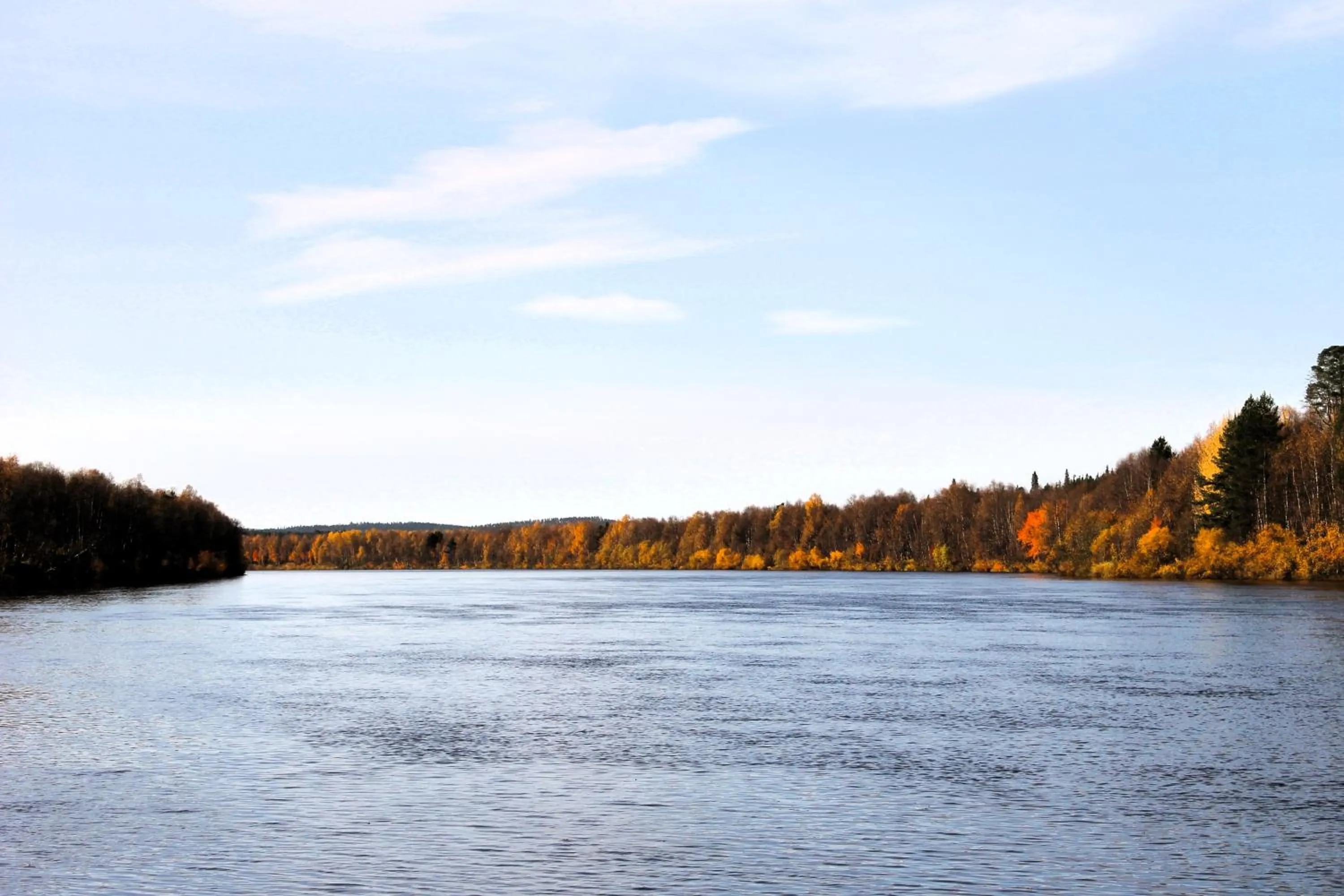 Natural landscape in Ivalo River Camping