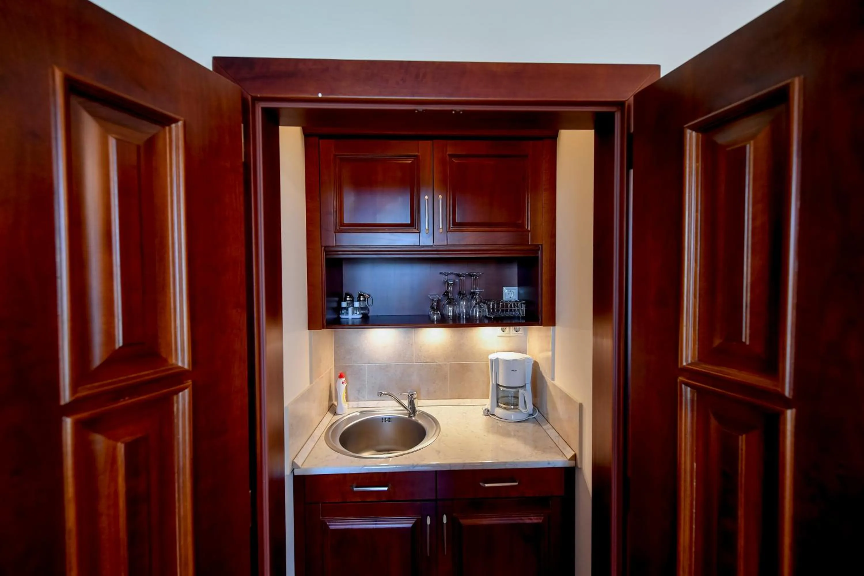 Kitchen or kitchenette in Campus Hotel