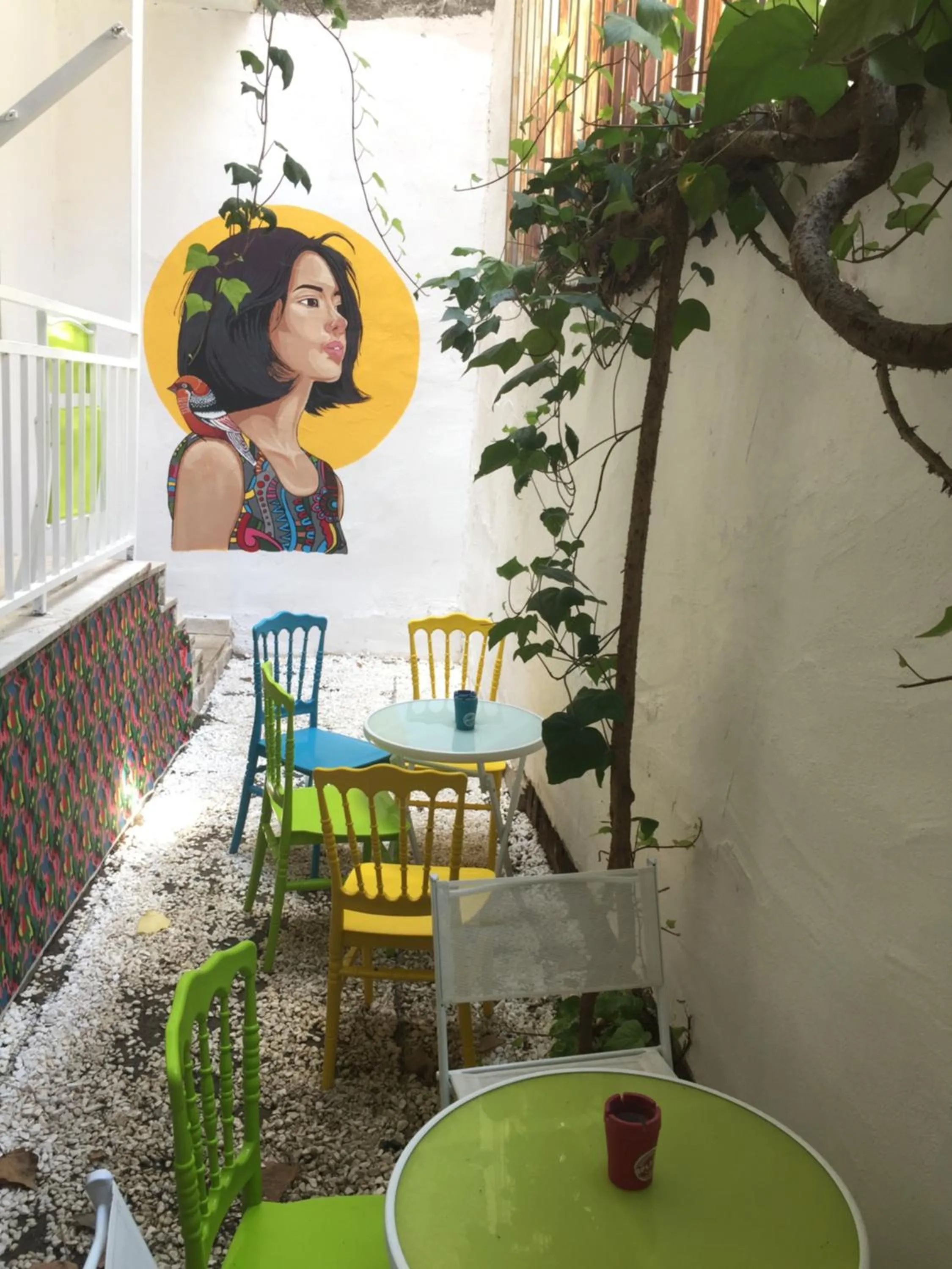 Patio in Deeps Hostel Eskişehir