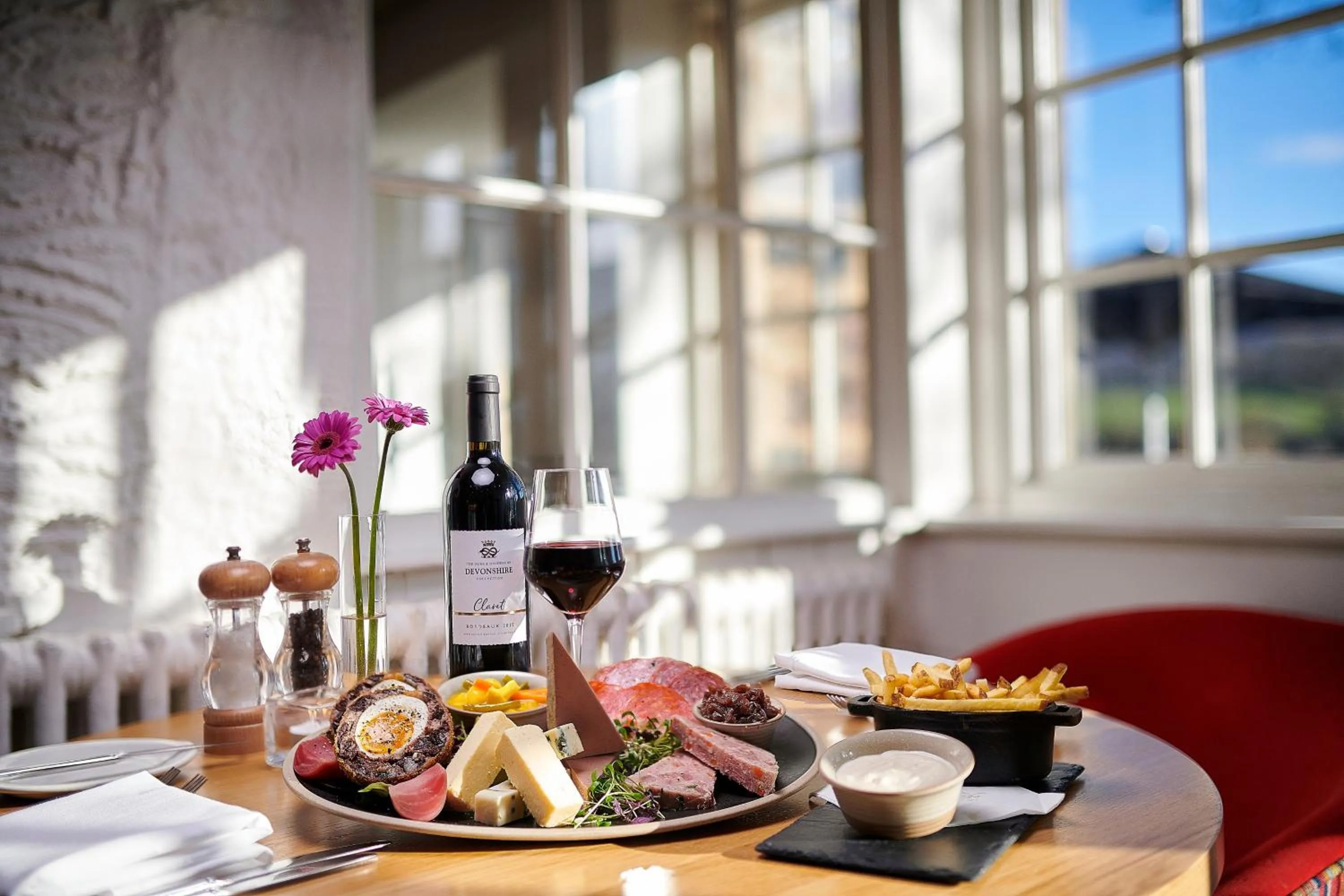 Food and drinks in The Devonshire Arms Hotel at Bolton Abbey