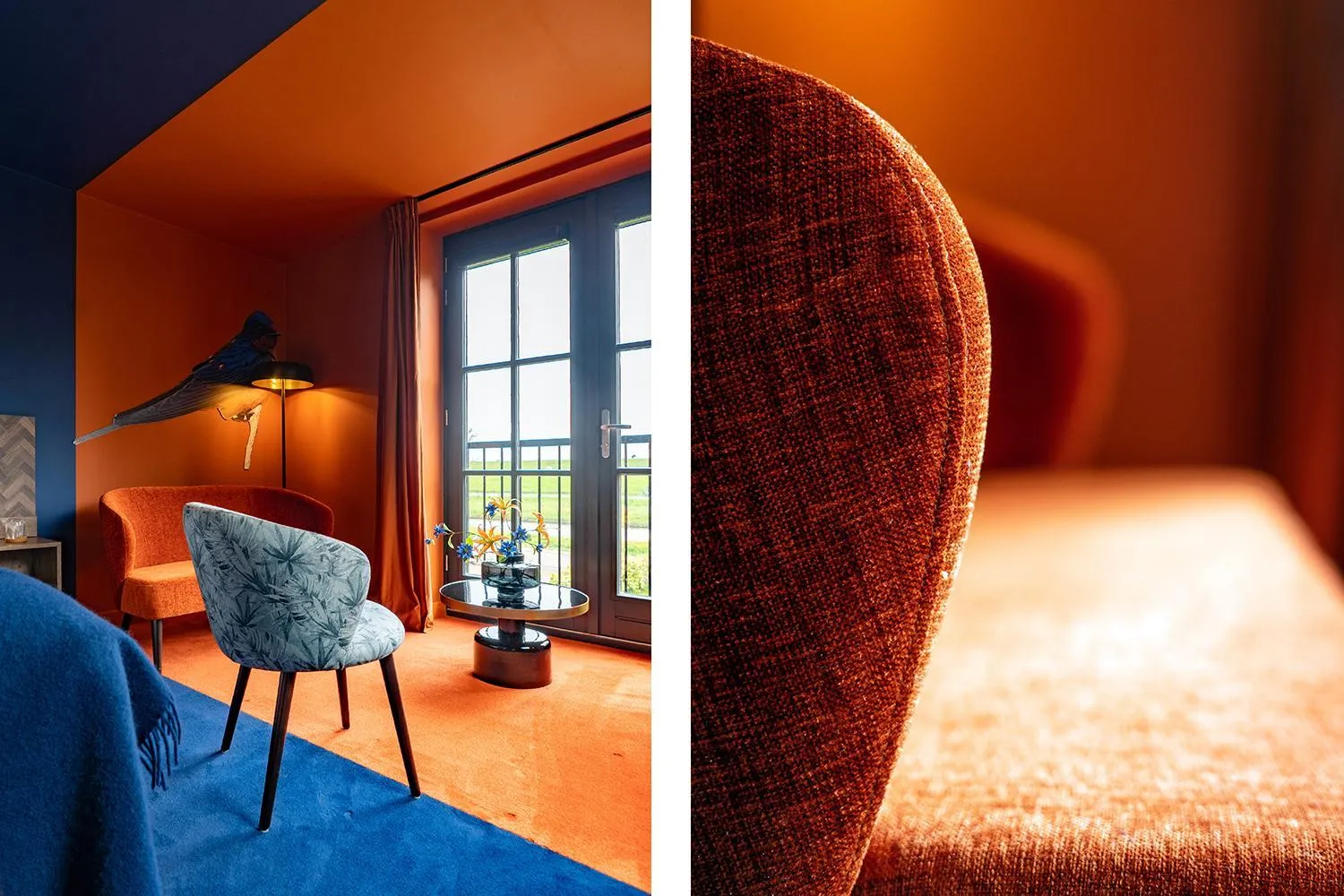 Seating area, Bed in Prins Hendrik Texel