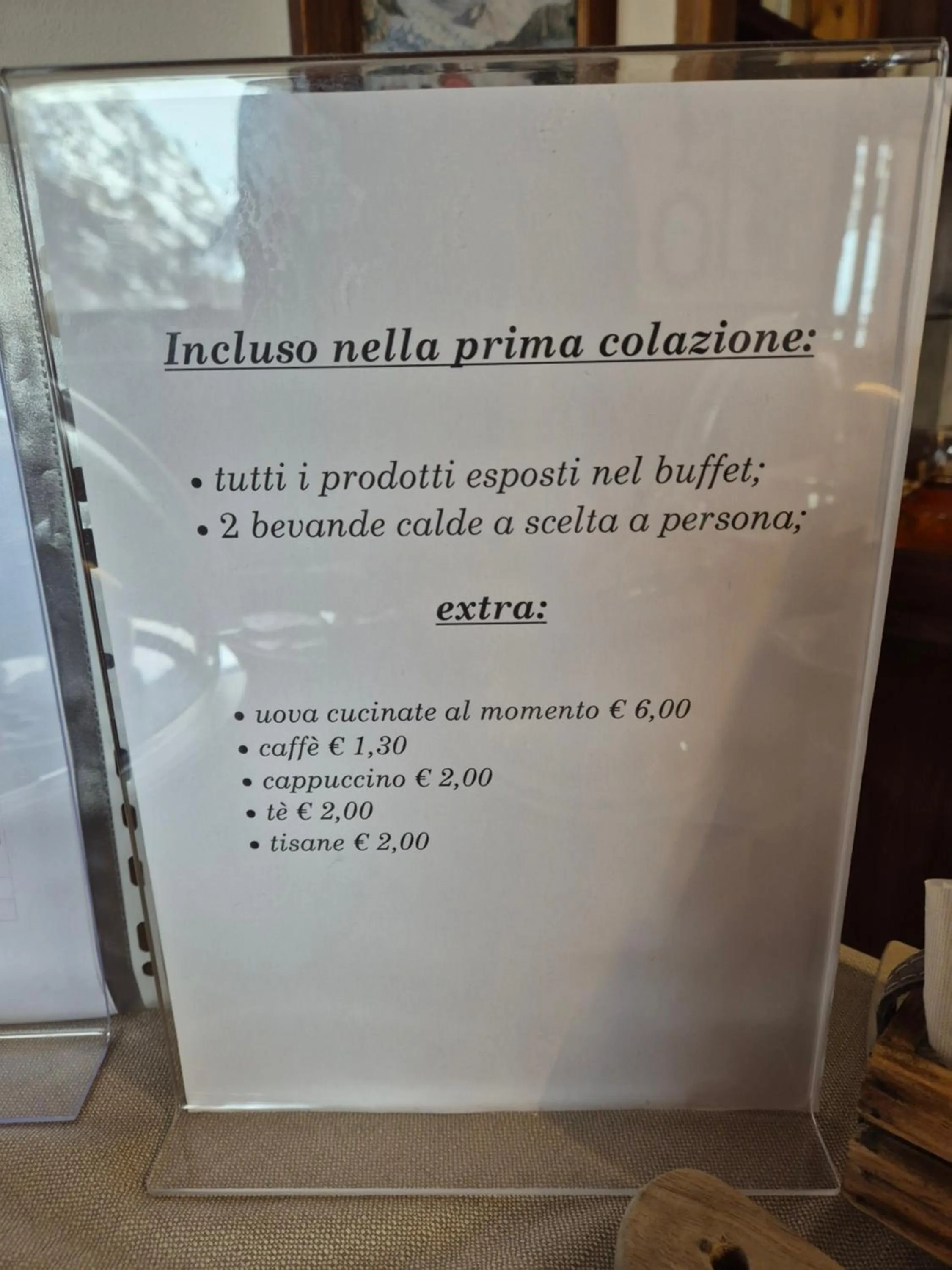 Breakfast in Hotel Dente Del Gigante