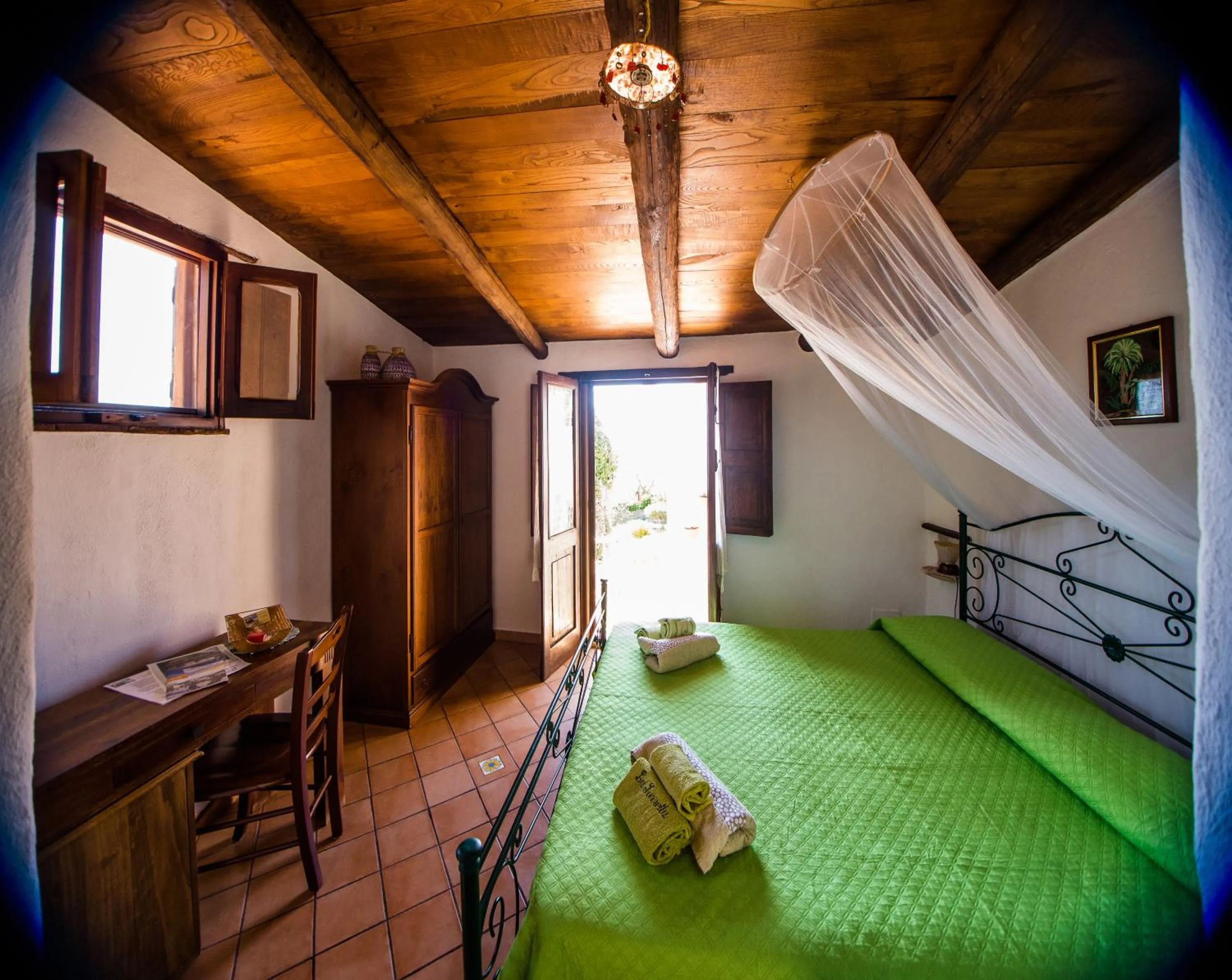 Balcony/Terrace, Bed in B&B La Torretta
