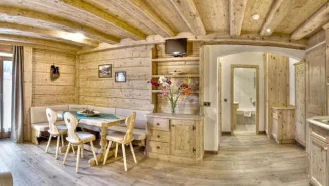 Living room in Family and Wellness Residence Ciasa Antersies