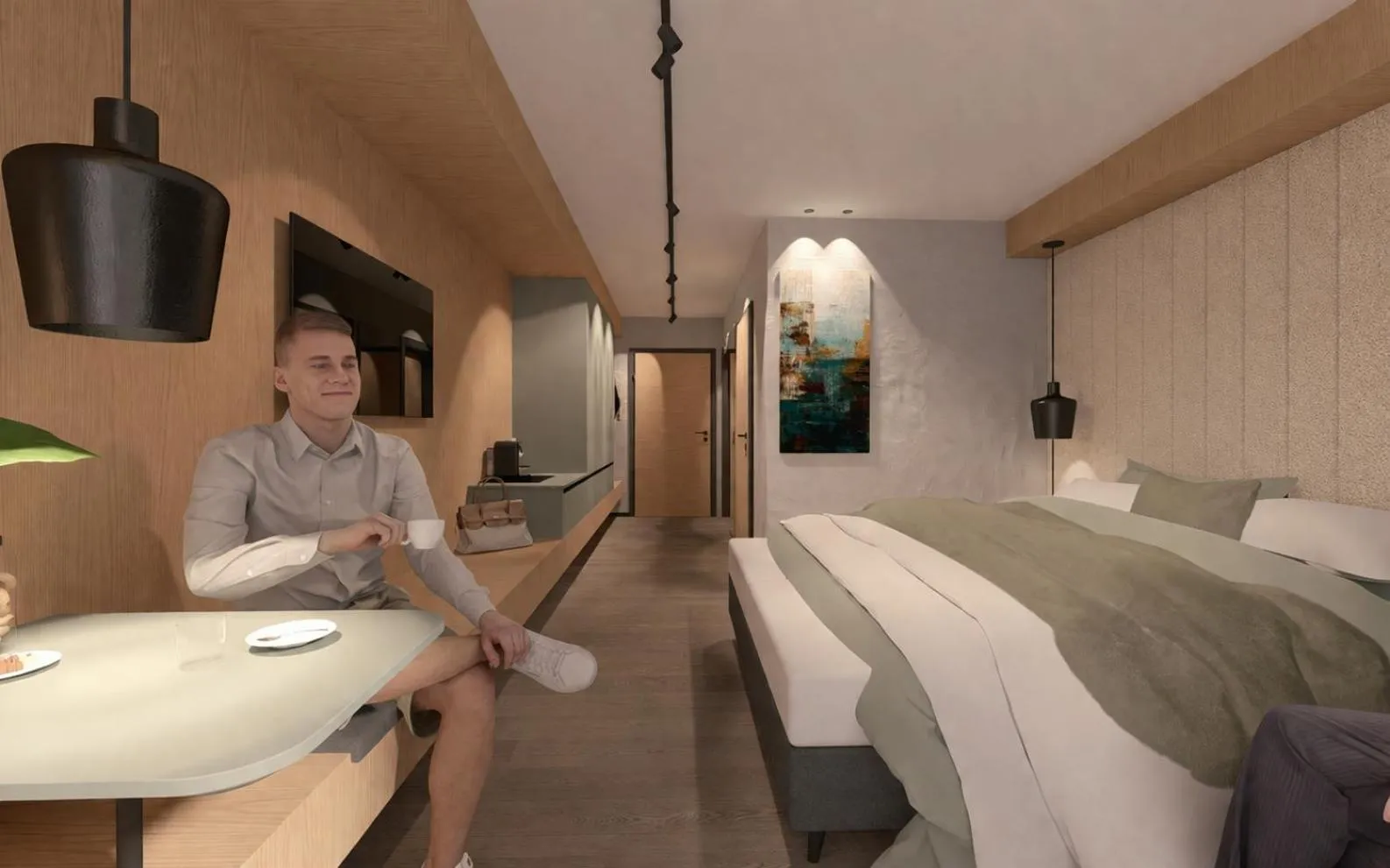 Bed in Hotel Almrausch