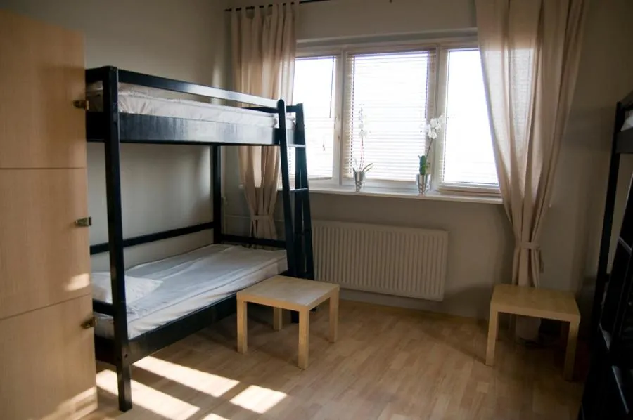 Bed, Bunk Bed in Corner Hostel